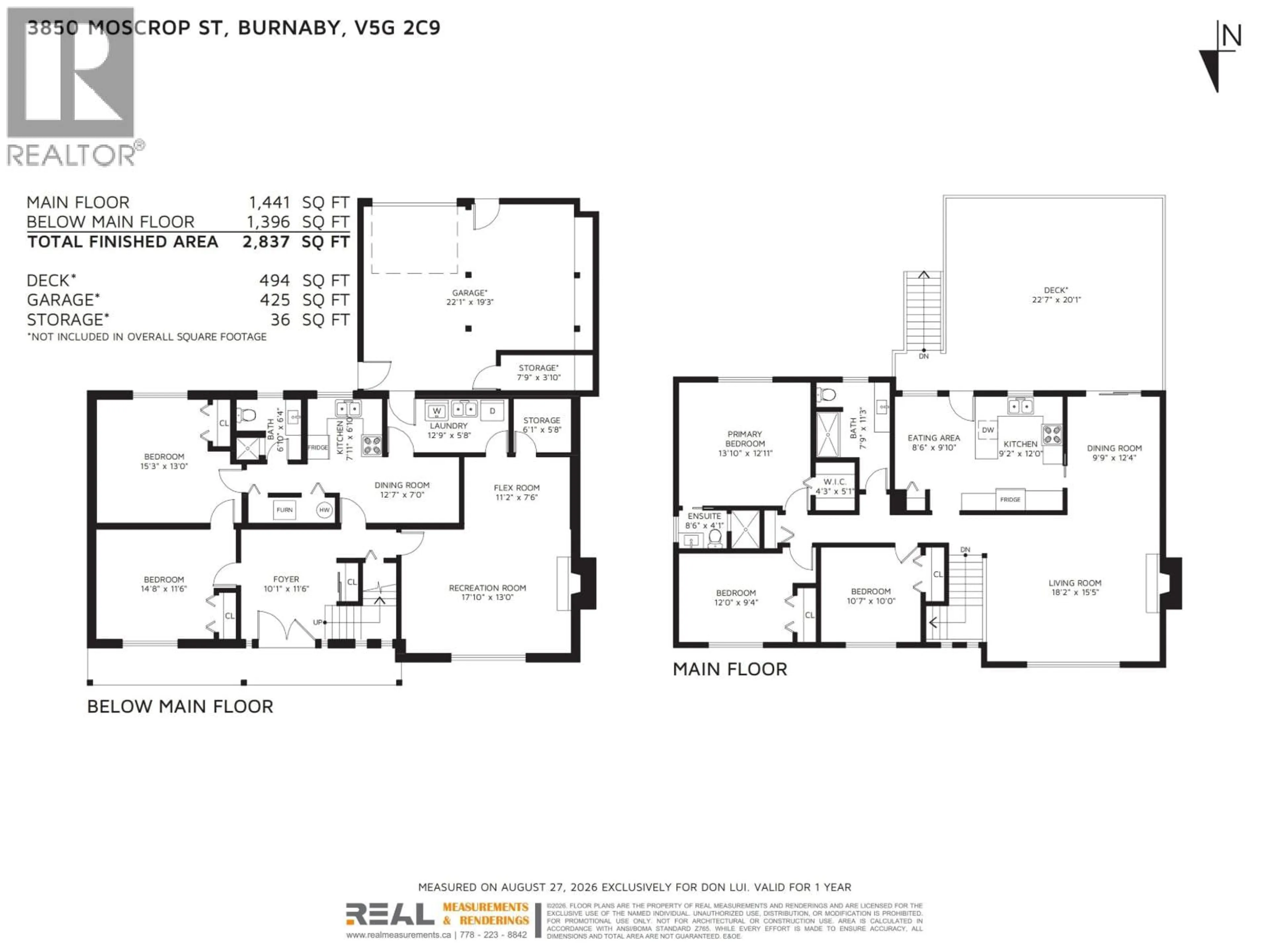 Floor plan for 3850 MOSCROP STREET, Burnaby British Columbia V5G2C9