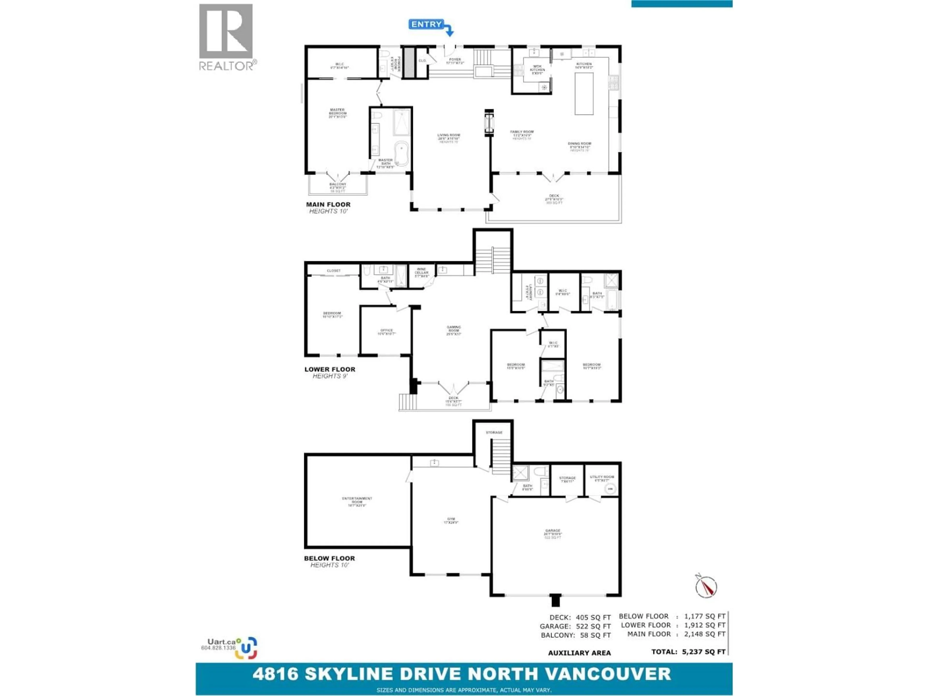 Floor plan for 4816 SKYLINE DRIVE, North Vancouver British Columbia V7R3J3