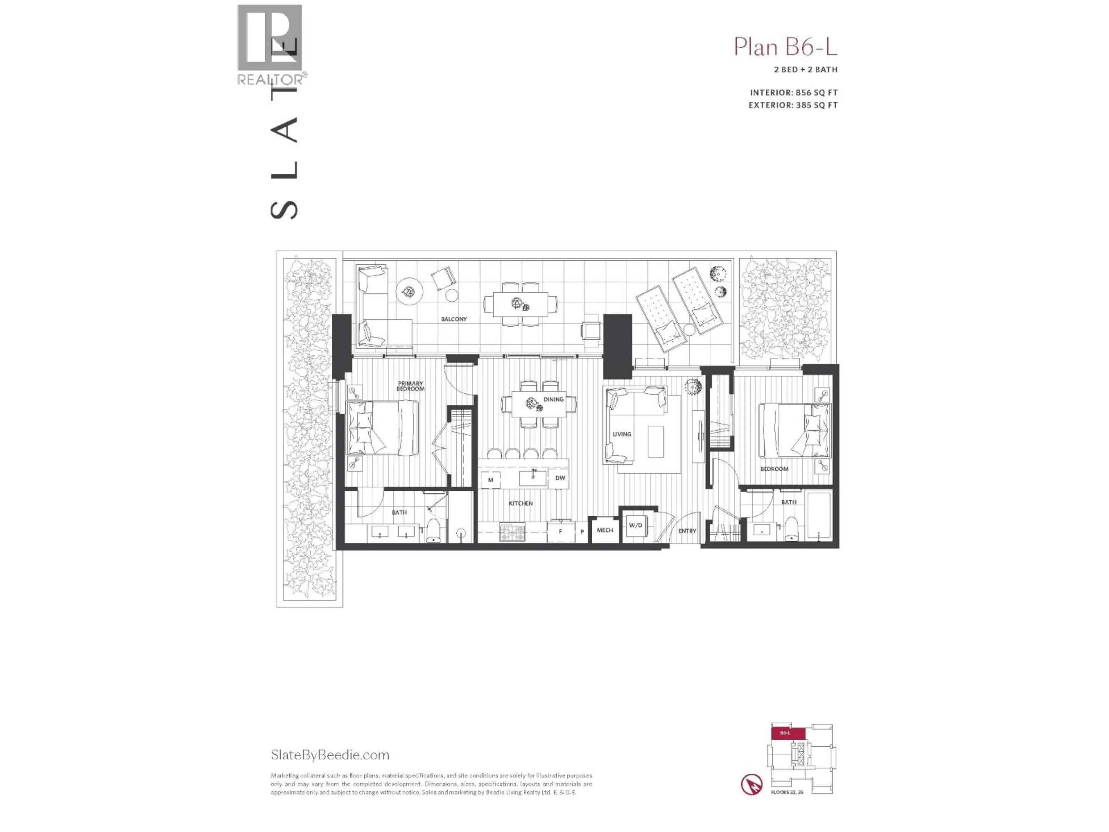 Floor plan for 3302 - 2135 SPRINGER AVENUE, Burnaby British Columbia V5B0C1