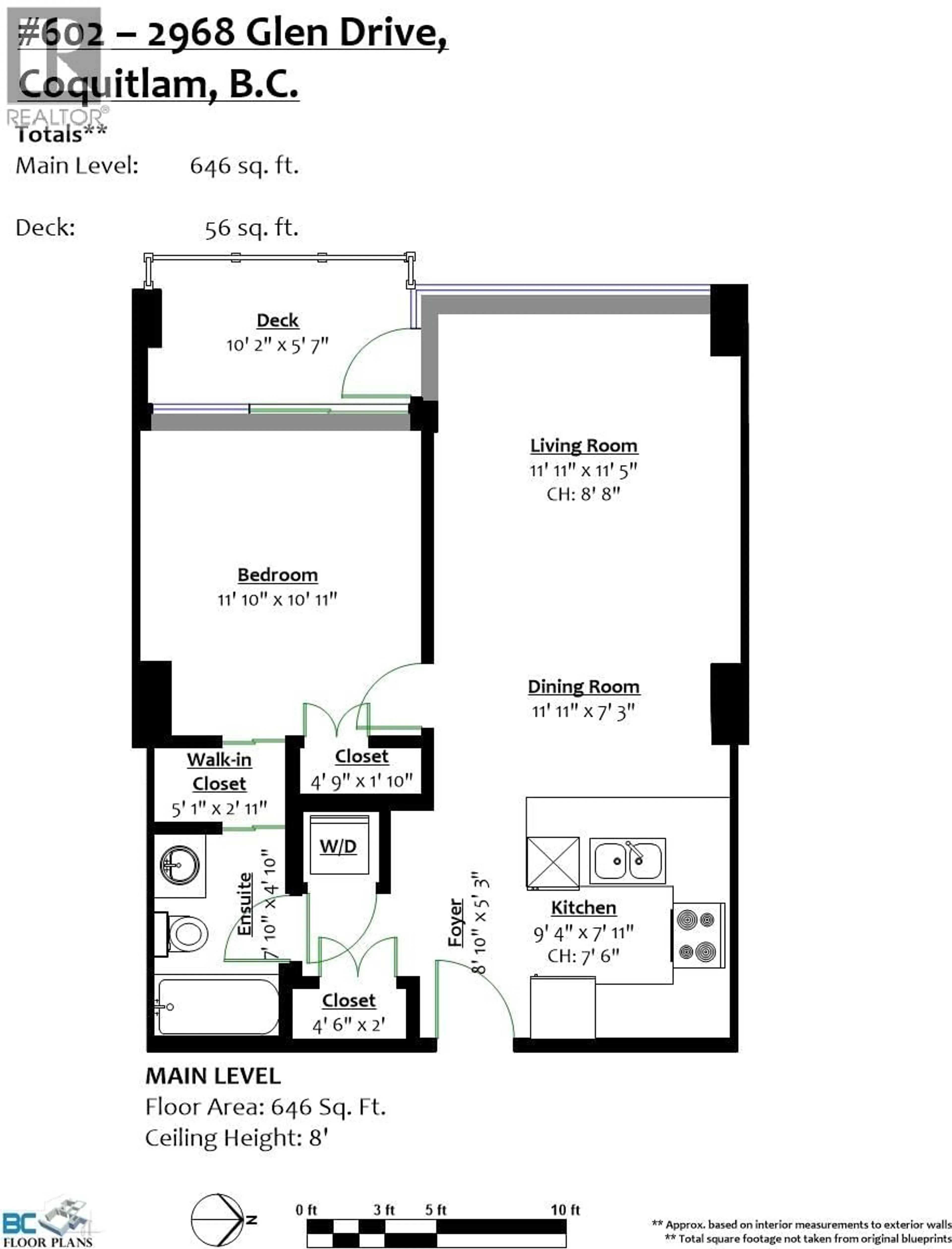 Floor plan for 602 - 2968 GLEN DRIVE, Coquitlam British Columbia V3B0C4