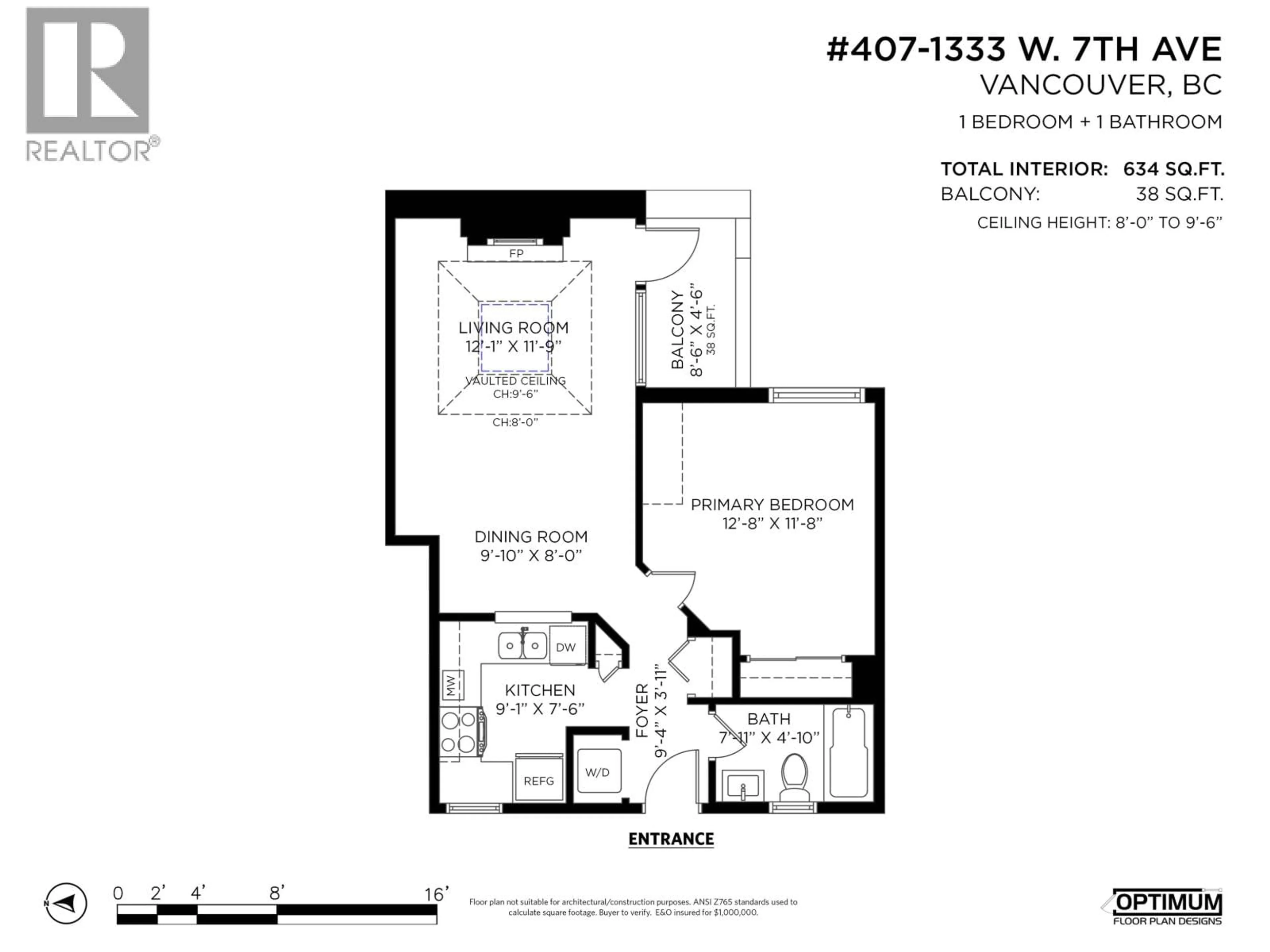 Floor plan for 407 - 1333 7TH AVENUE, Vancouver British Columbia V6H1B8