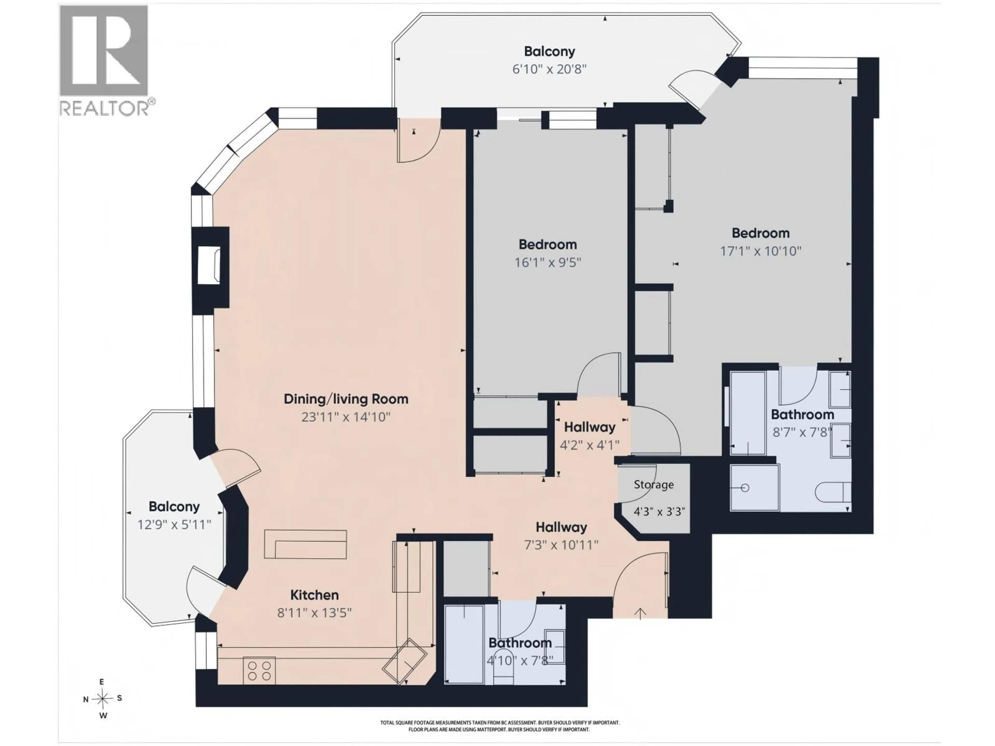 Floor plan for 301 - 4603 HAZEL STREET, Burnaby British Columbia V5H4N1