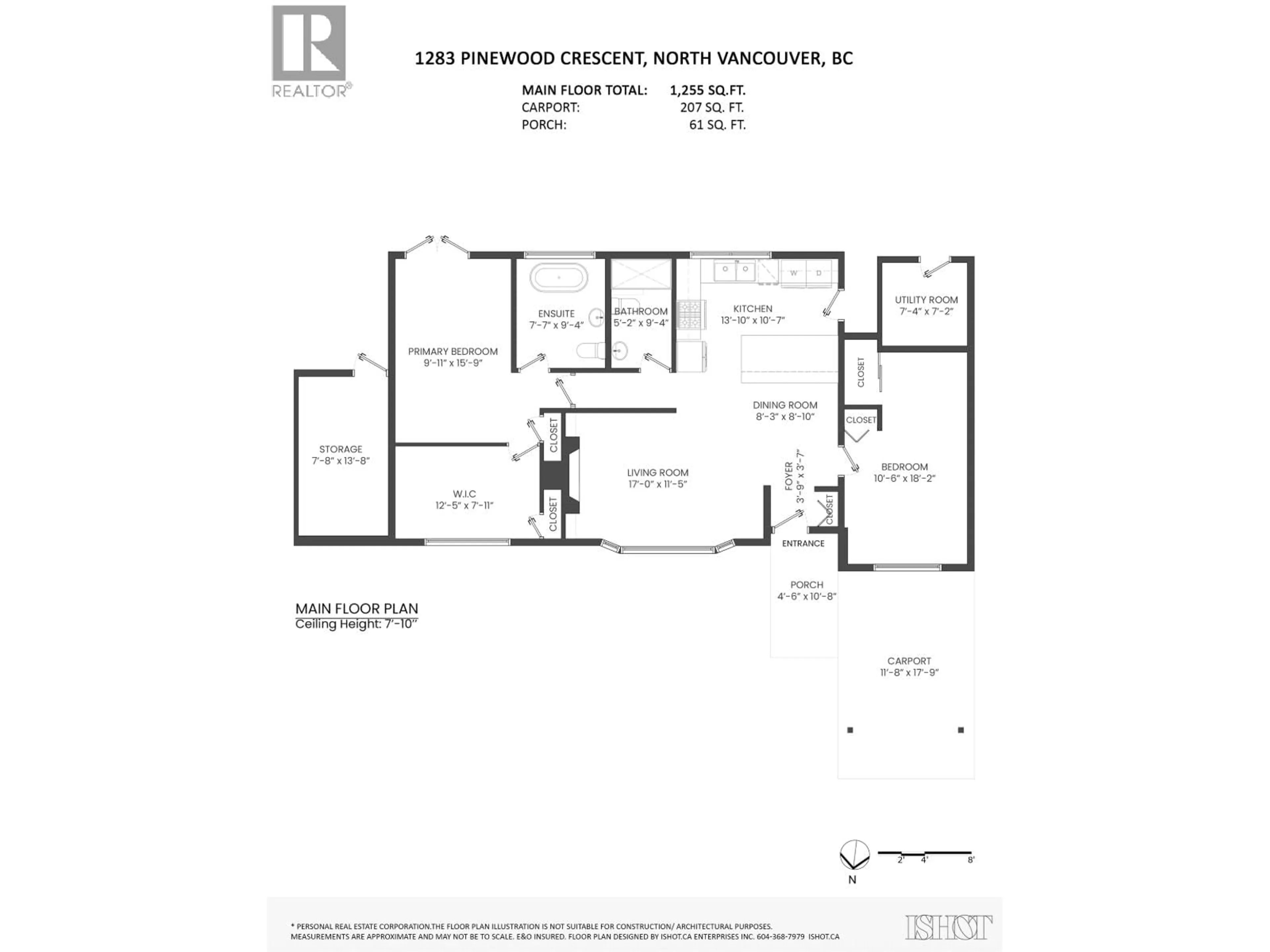 Floor plan for 1283 PINEWOOD CRESCENT, North Vancouver British Columbia V7P1G1