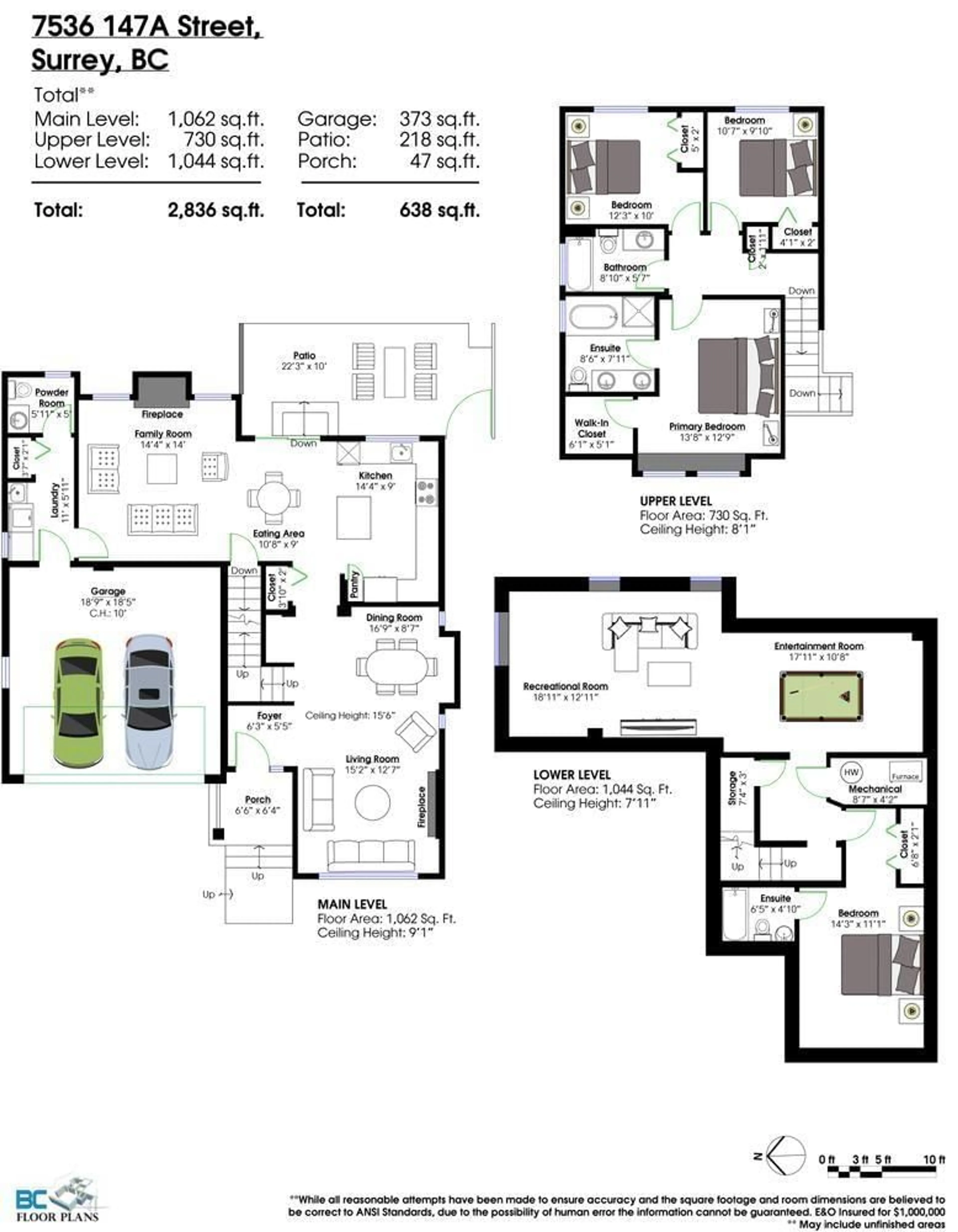 Floor plan for 7536 147A STREET, Surrey British Columbia V3S8Y6