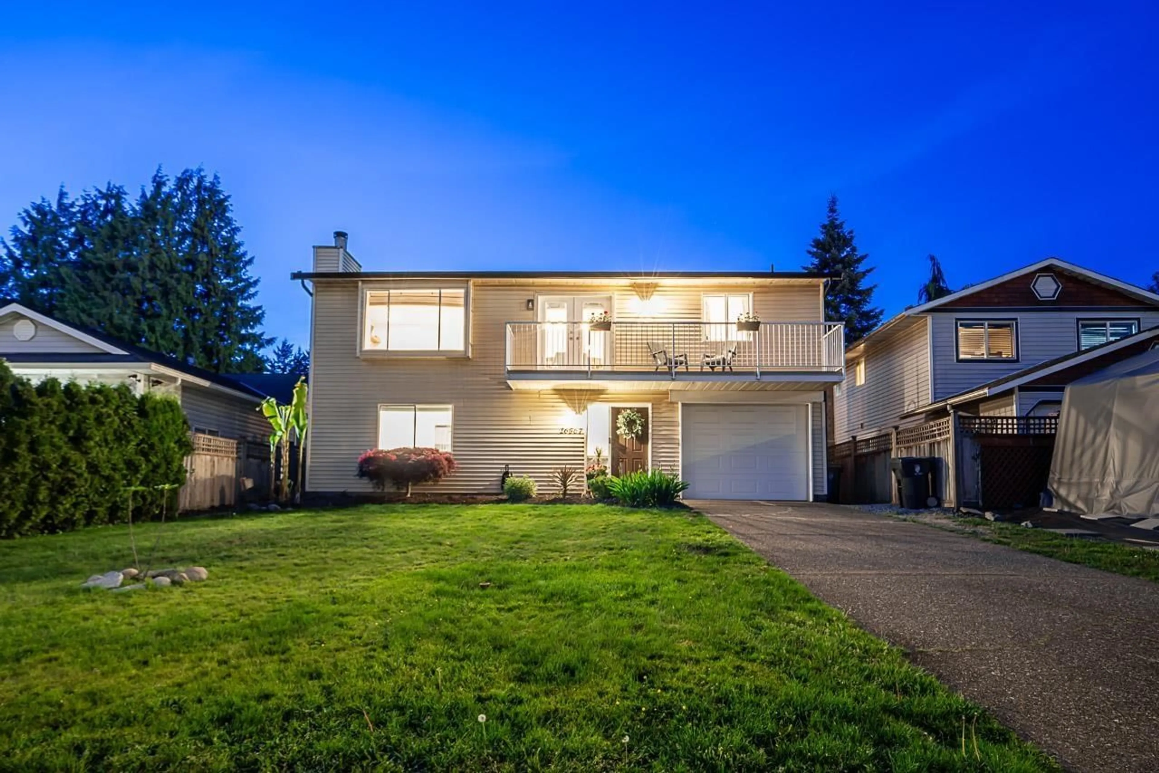 Home with vinyl exterior material, street for 26567 28A AVENUE, Langley British Columbia V4W3A7