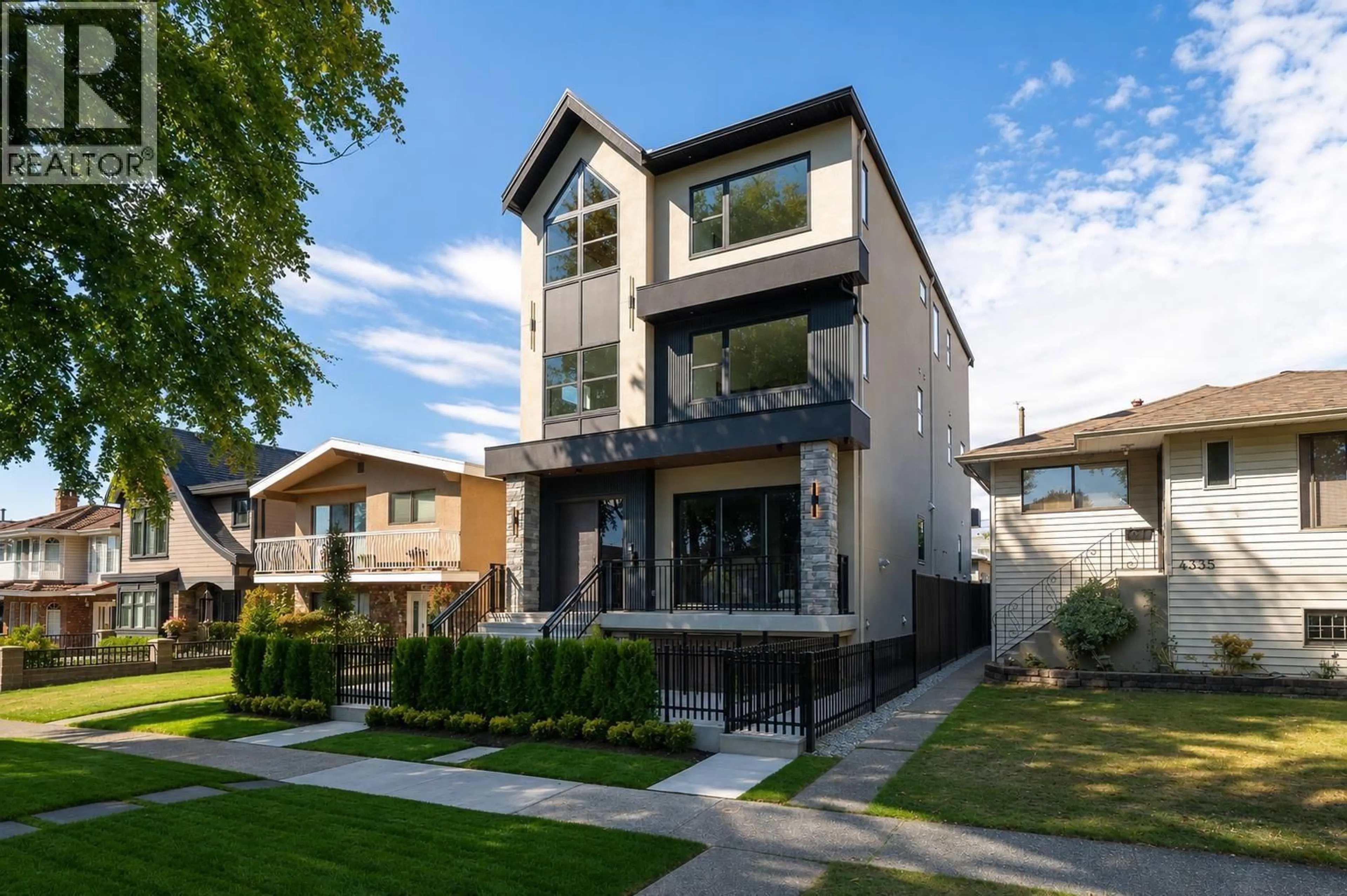 Home with brick exterior material, street for 1 - 4331 UNION STREET, Burnaby British Columbia V5C2X5