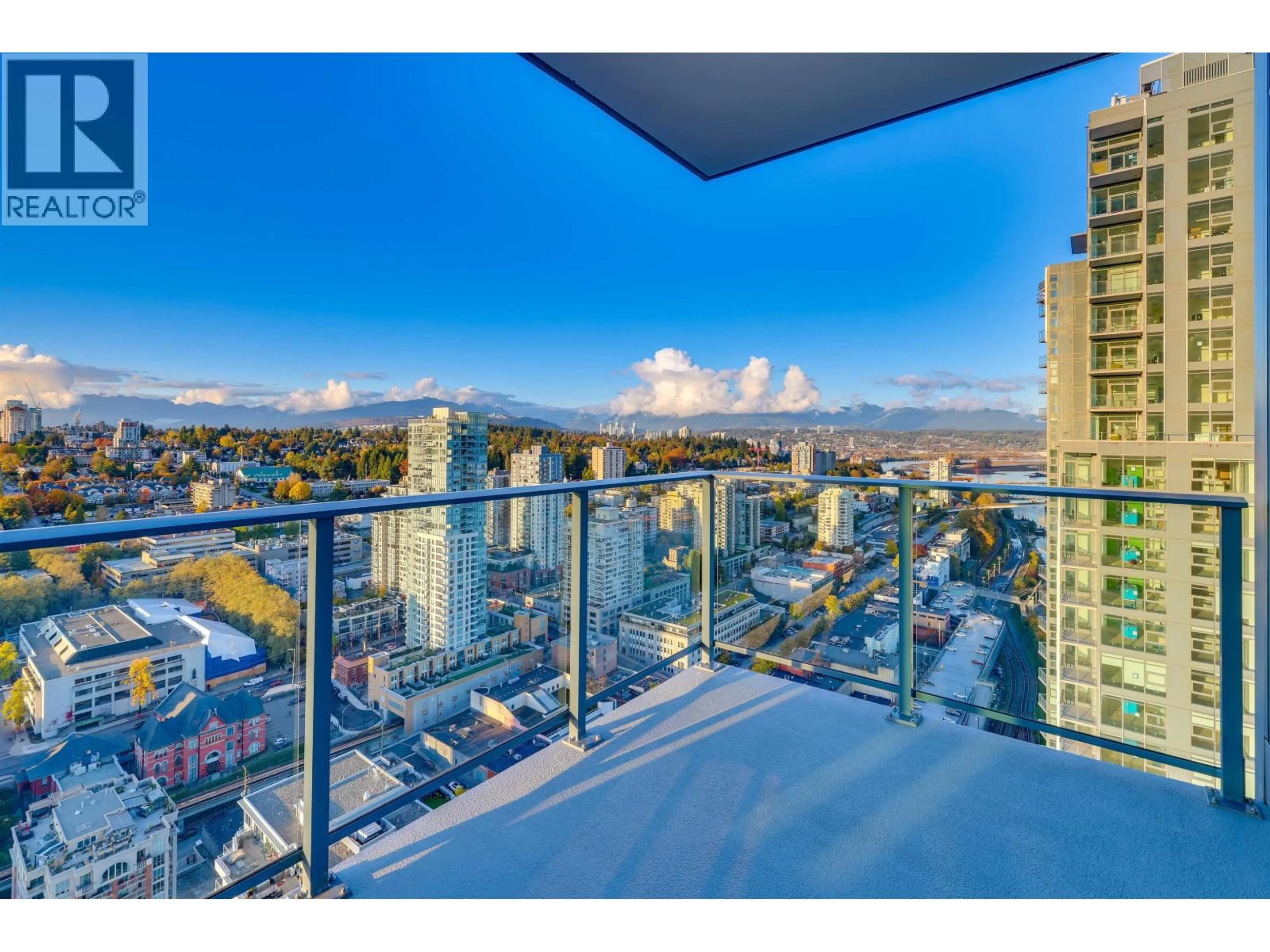 Balcony in the apartment, city buildings view from balcony for 3504 - 680 QUAYSIDE DRIVE, New Westminster British Columbia V3M0P2