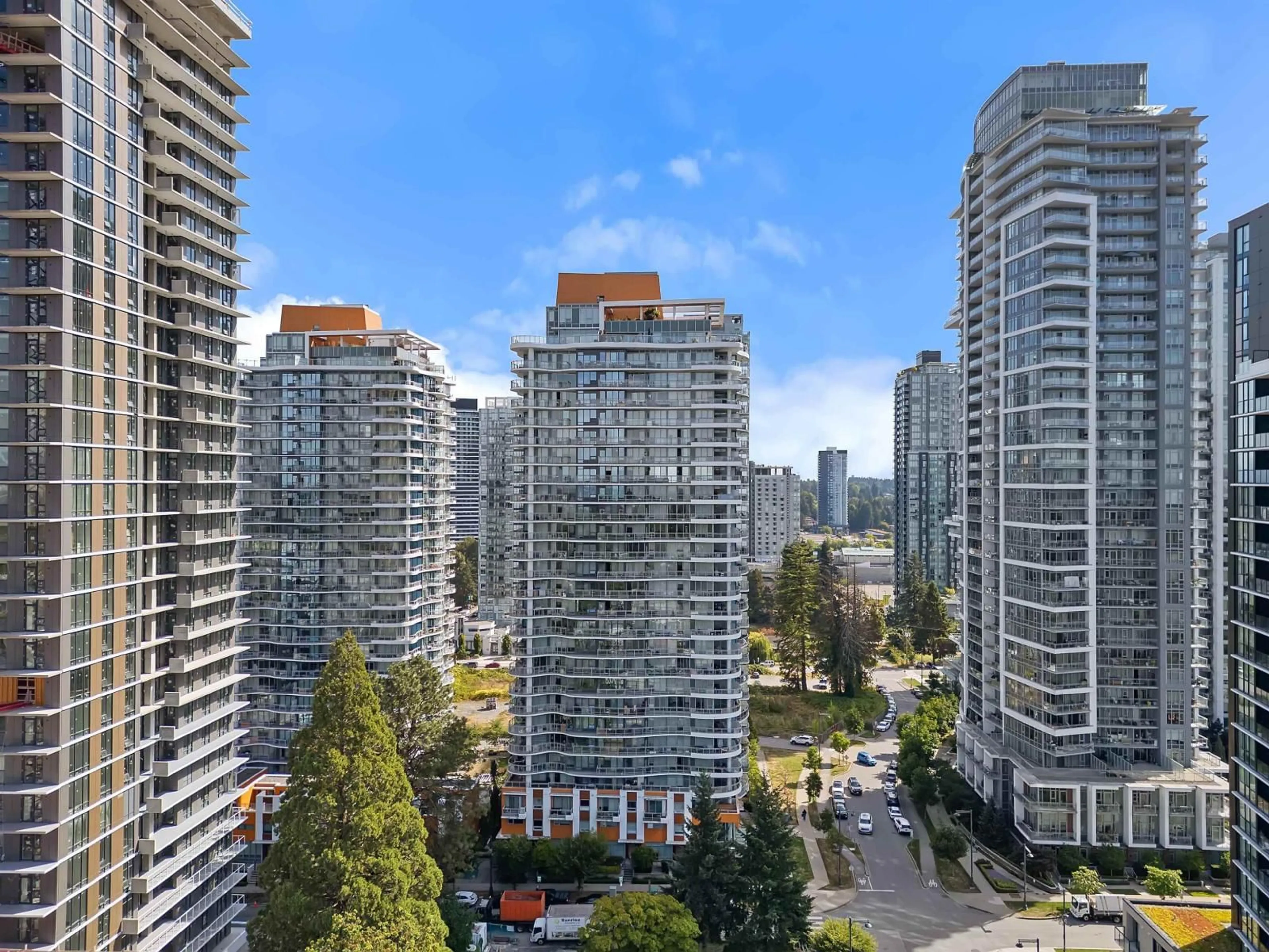 A pic from outside/outdoor area/front of a property/back of a property/a pic from drone, city buildings view from balcony for 808 - 13303 CENTRAL AVENUE, Surrey British Columbia V3T0K6