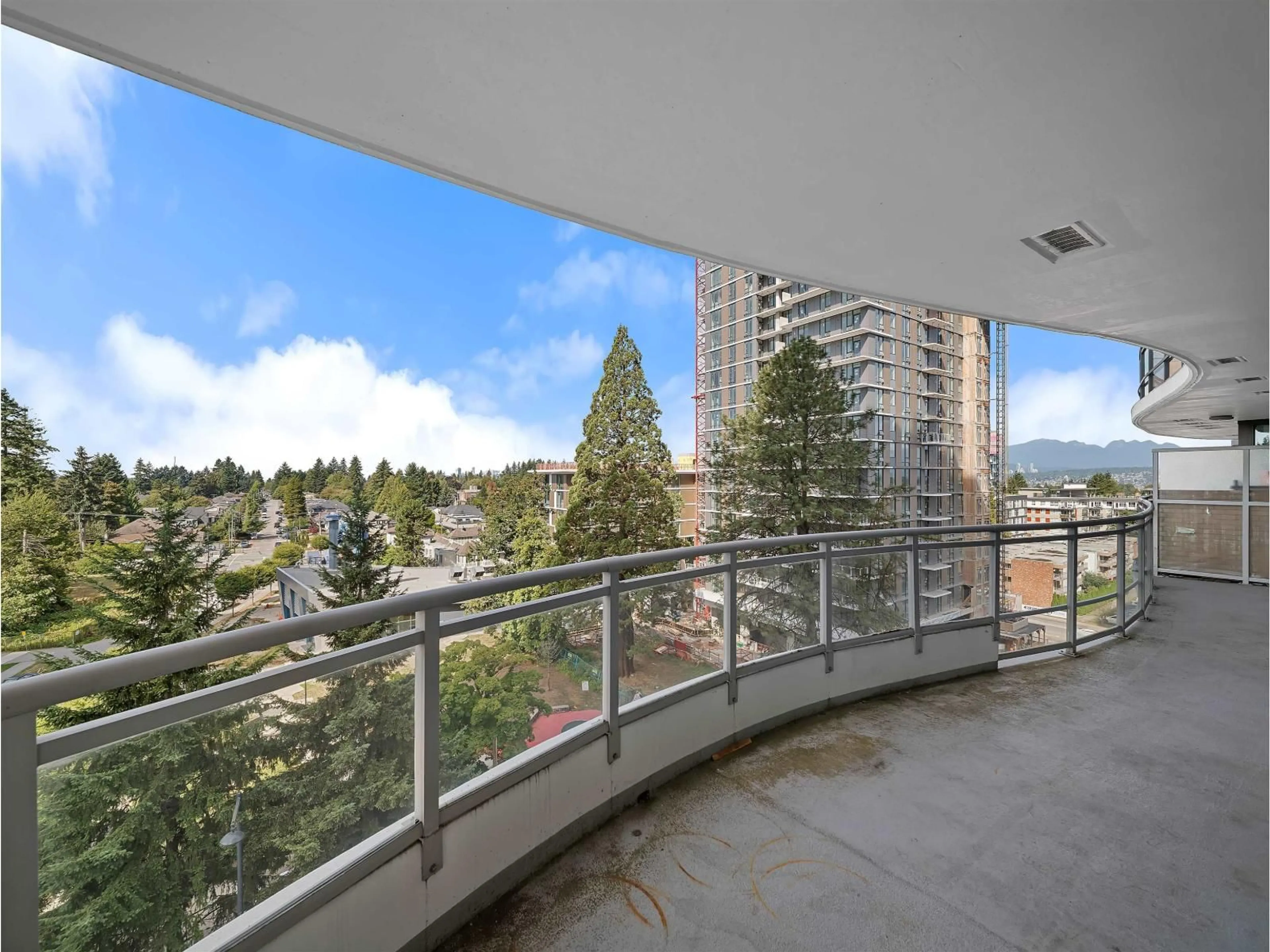 Balcony in the apartment, city buildings view from balcony for 808 - 13303 CENTRAL AVENUE, Surrey British Columbia V3T0K6