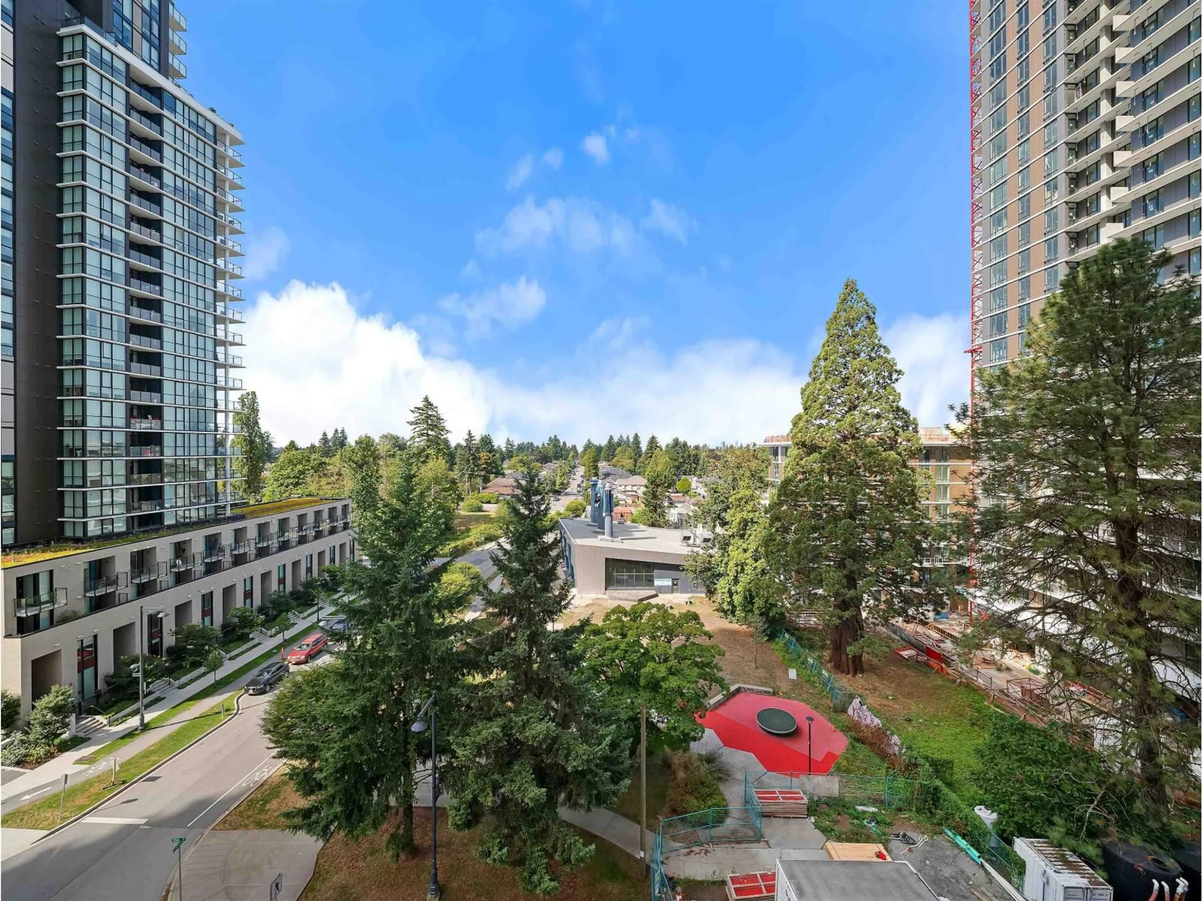 Patio, city buildings view from balcony for 808 - 13303 CENTRAL AVENUE, Surrey British Columbia V3T0K6