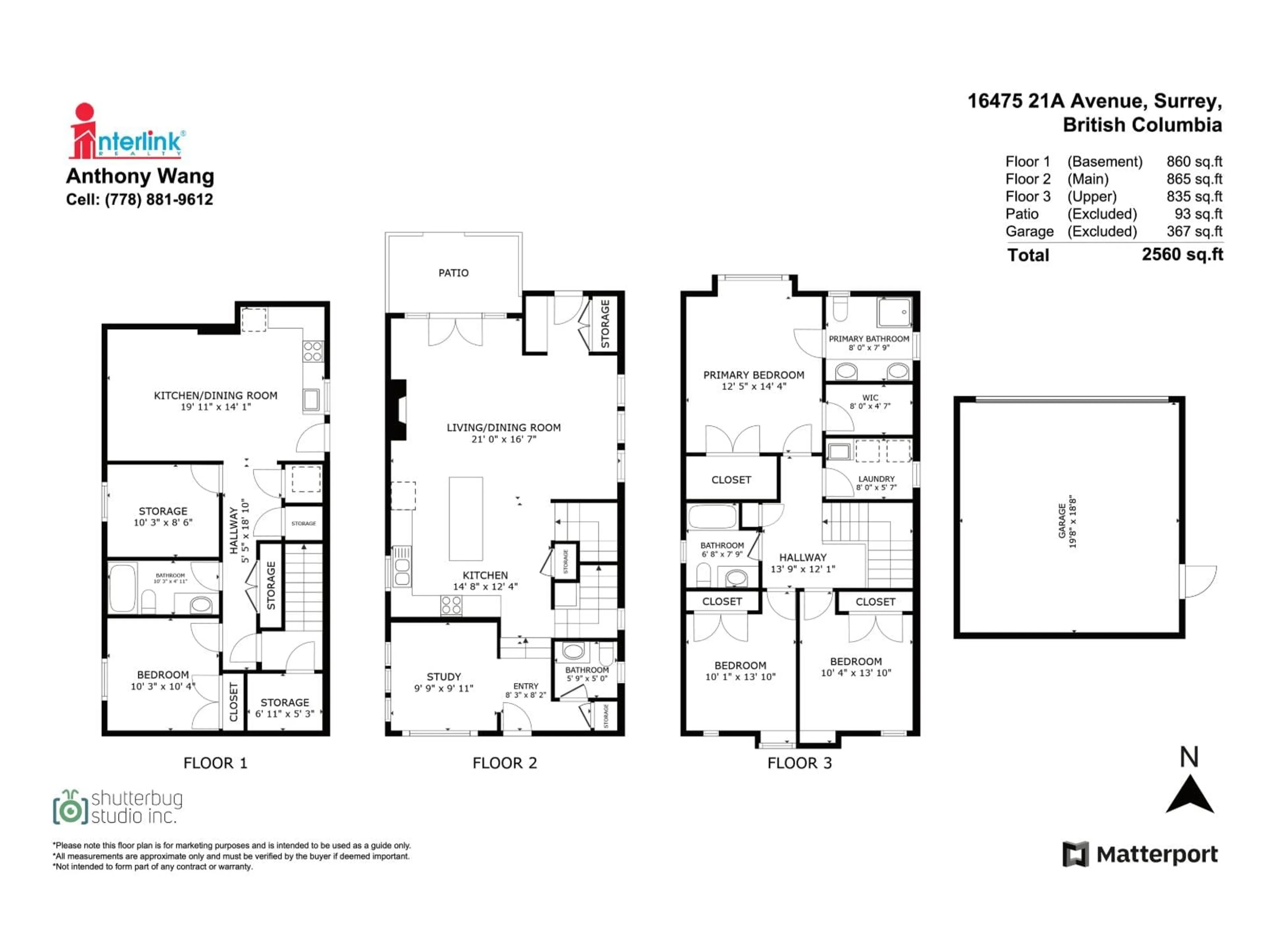 Floor plan for 16475 21A AVENUE, Surrey British Columbia V3Z0V5