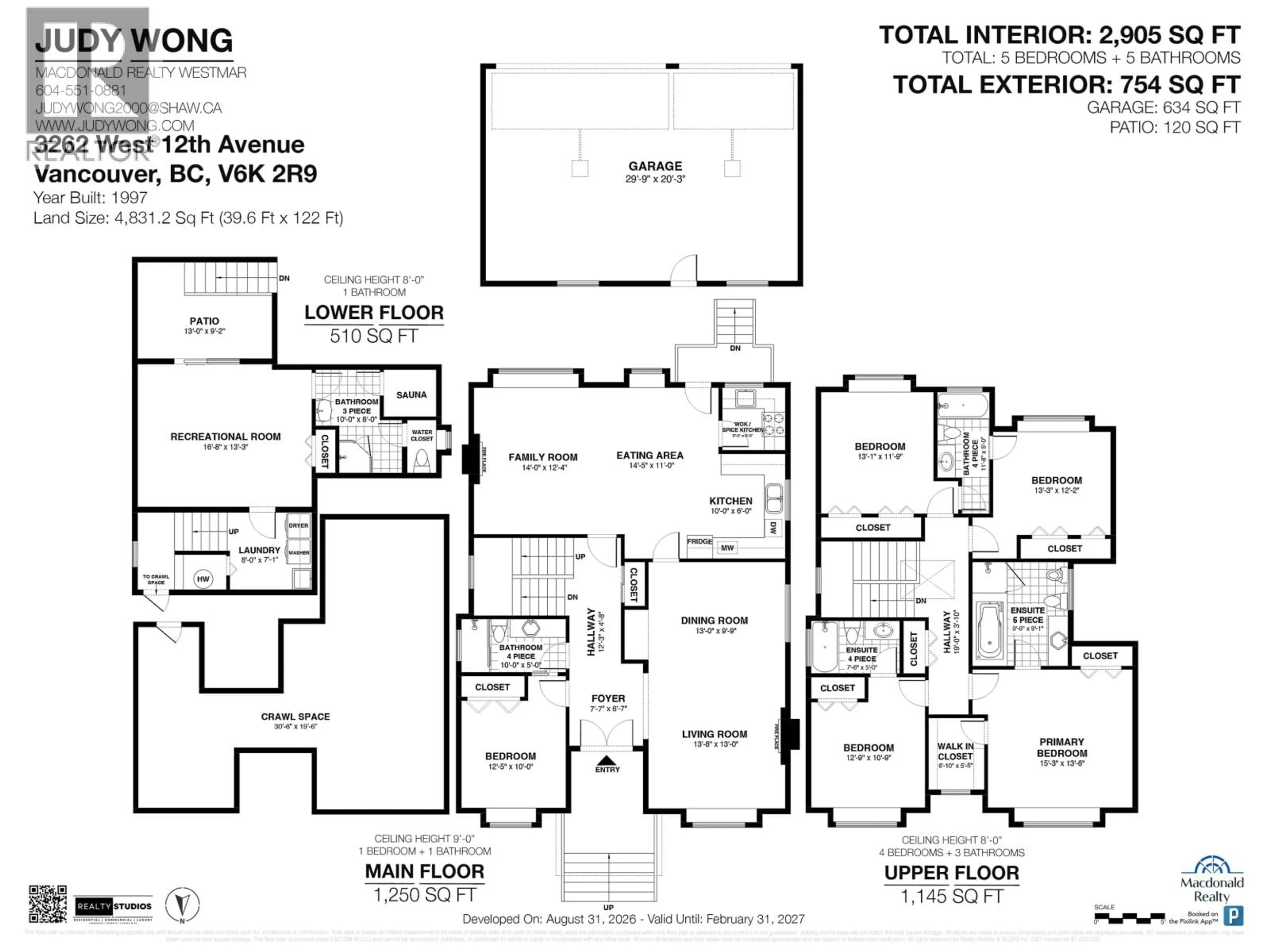 Floor plan for 3262 12TH AVENUE, Vancouver British Columbia V6K2R9
