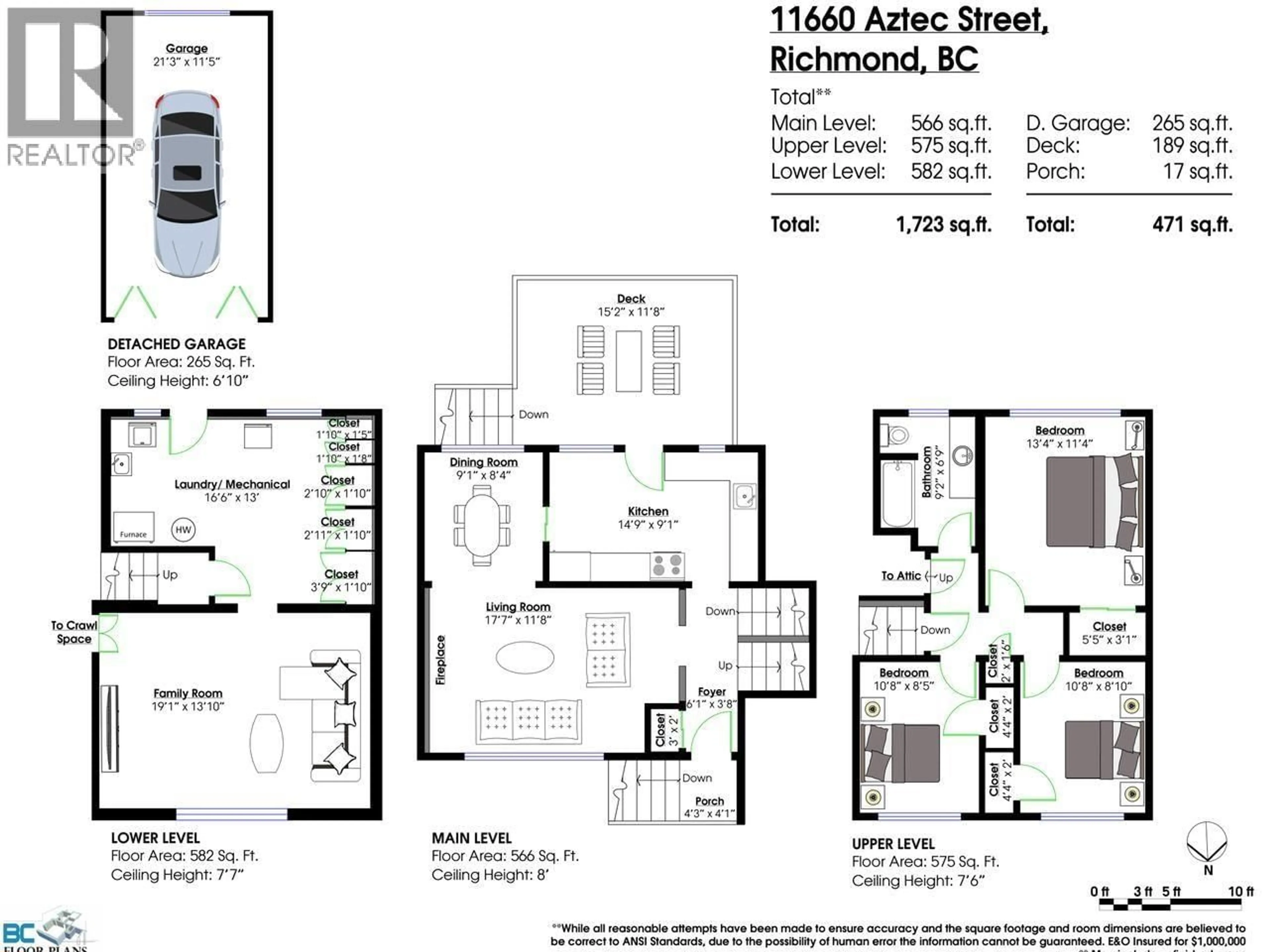 Floor plan for 11660 AZTEC STREET, Richmond British Columbia V6X1H8
