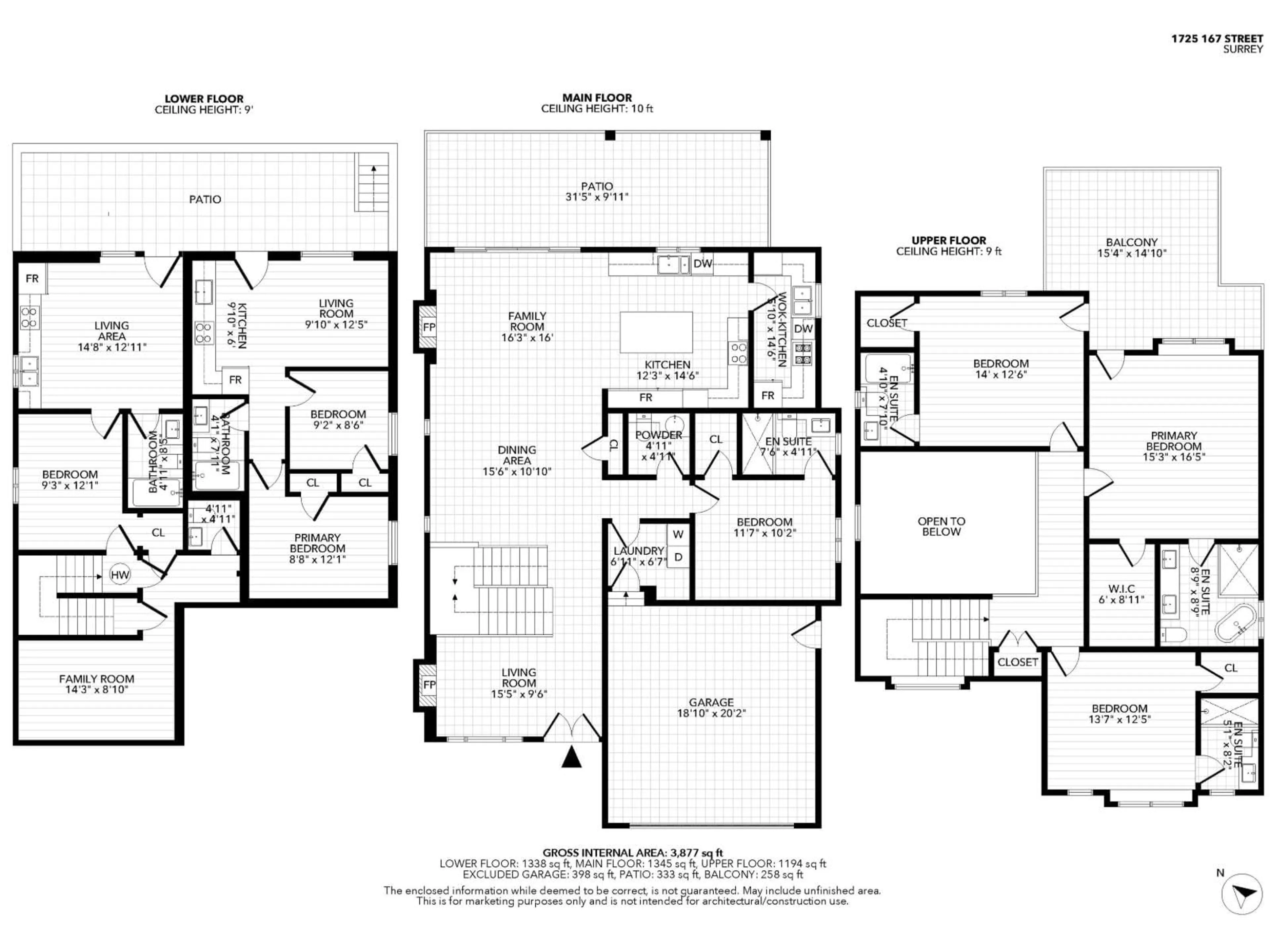 Floor plan for 1725 167 STREET, Surrey British Columbia V3Z0T3