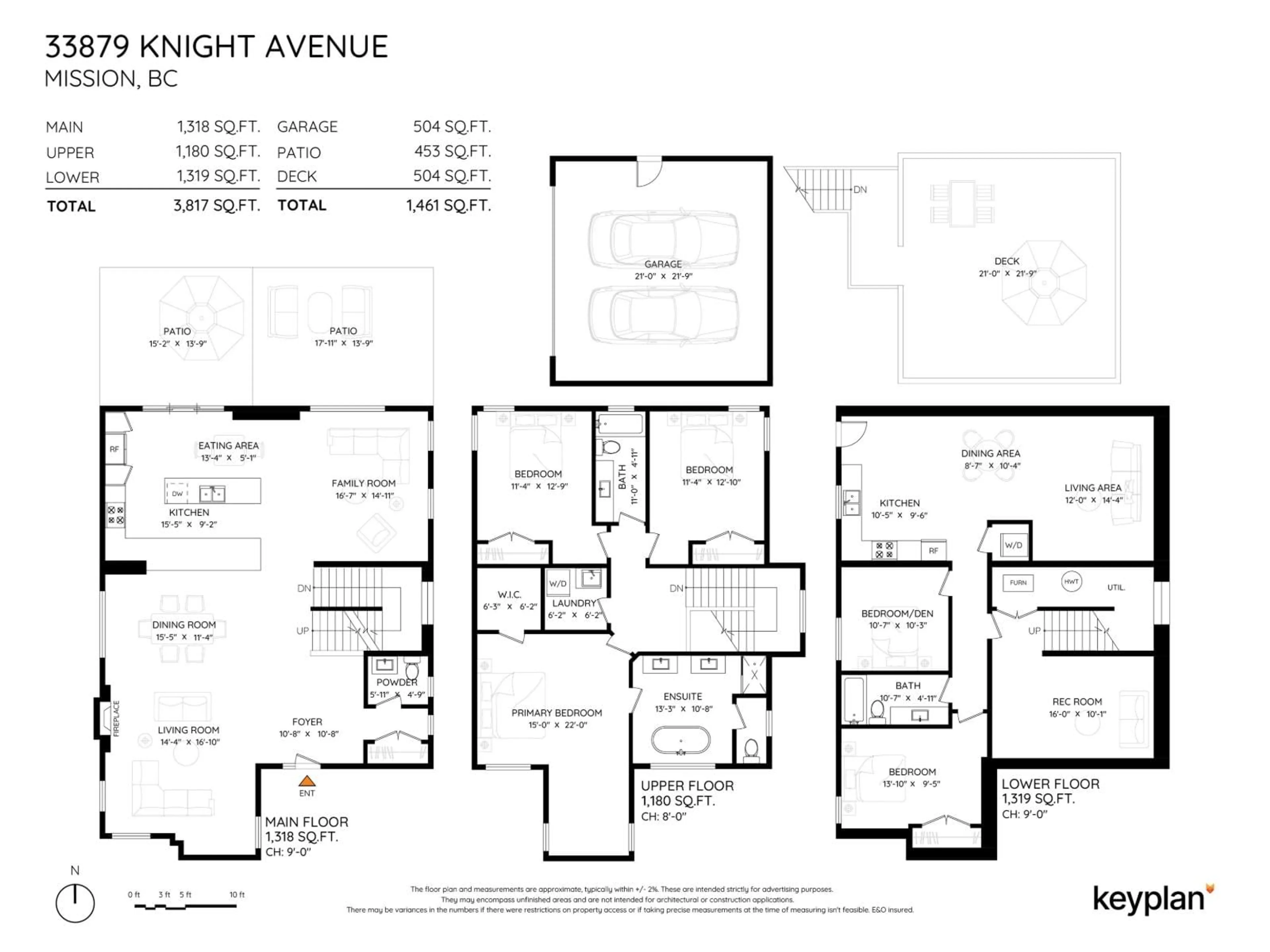 Floor plan for 33879 KNIGHT AVENUE, Mission British Columbia V2V7C7
