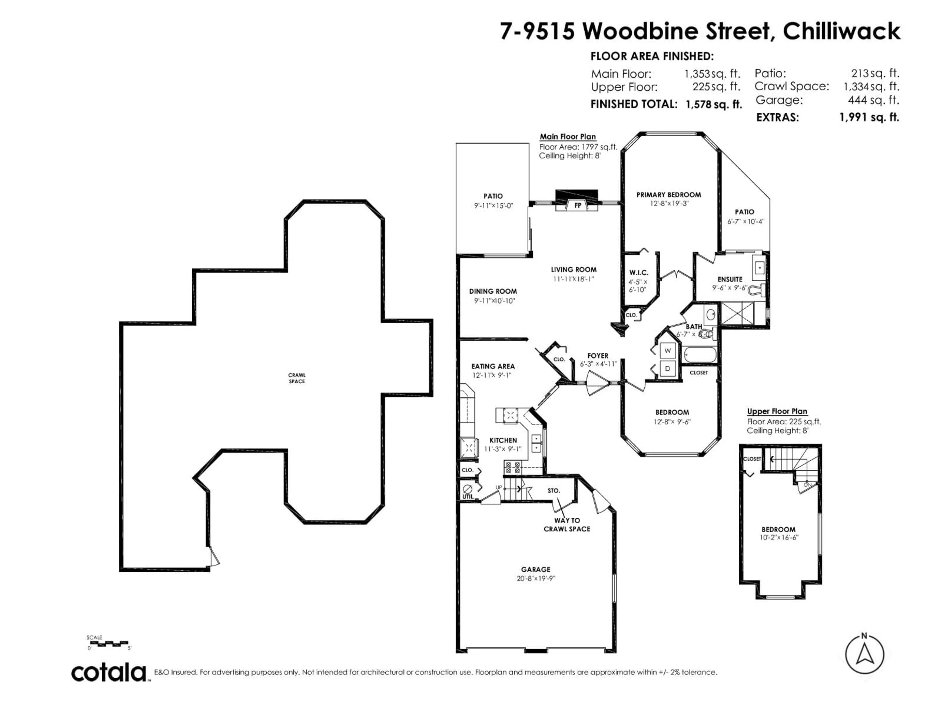 Floor plan for 7 - 9515 WOODBINE STREET, Chilliwack British Columbia V2P7T1