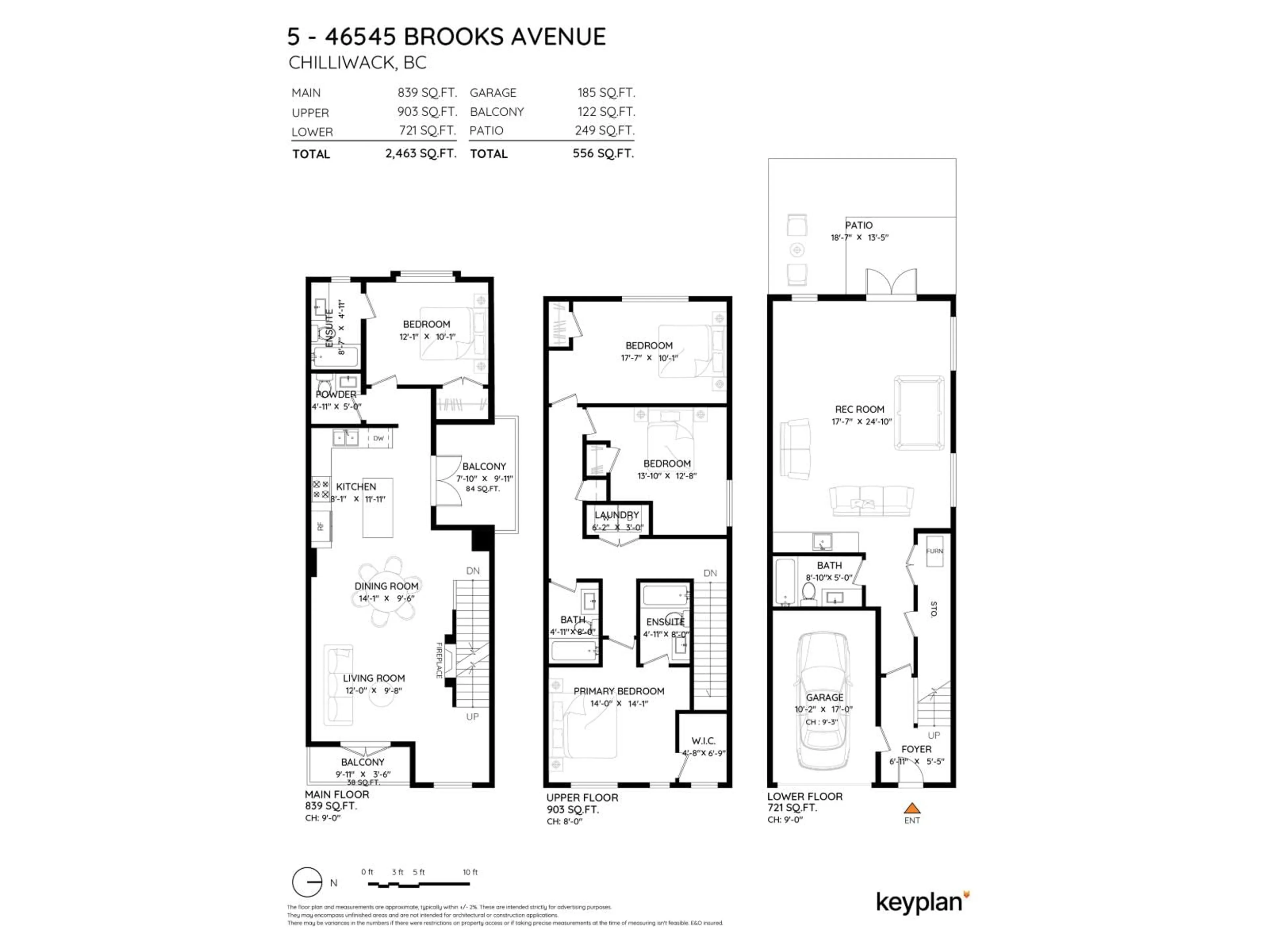 Floor plan for 5 - 46545 BROOKS AVENUE, Chilliwack British Columbia V2P0L1