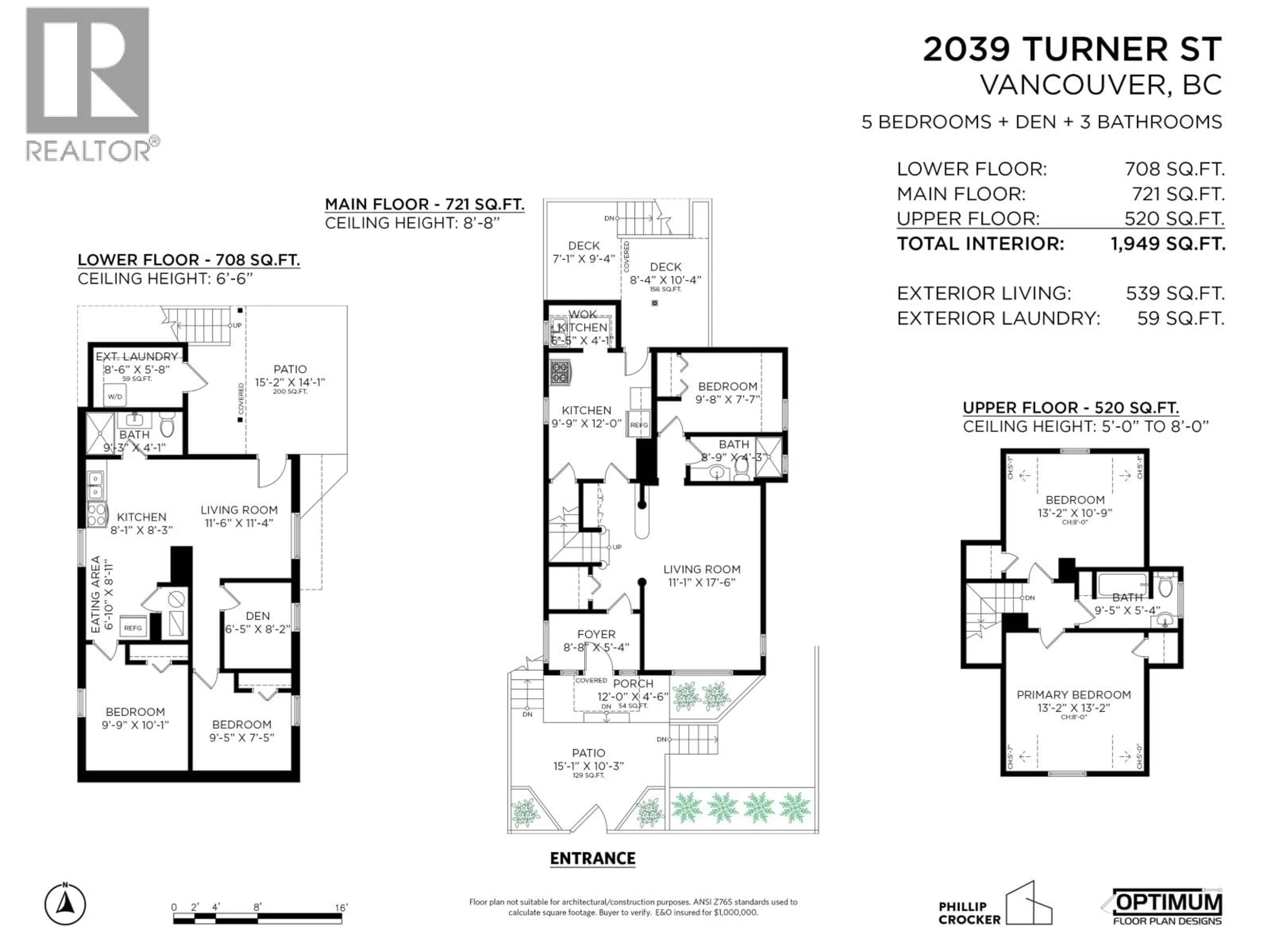 Floor plan for 2039 TURNER STREET, Vancouver British Columbia V5L2A2