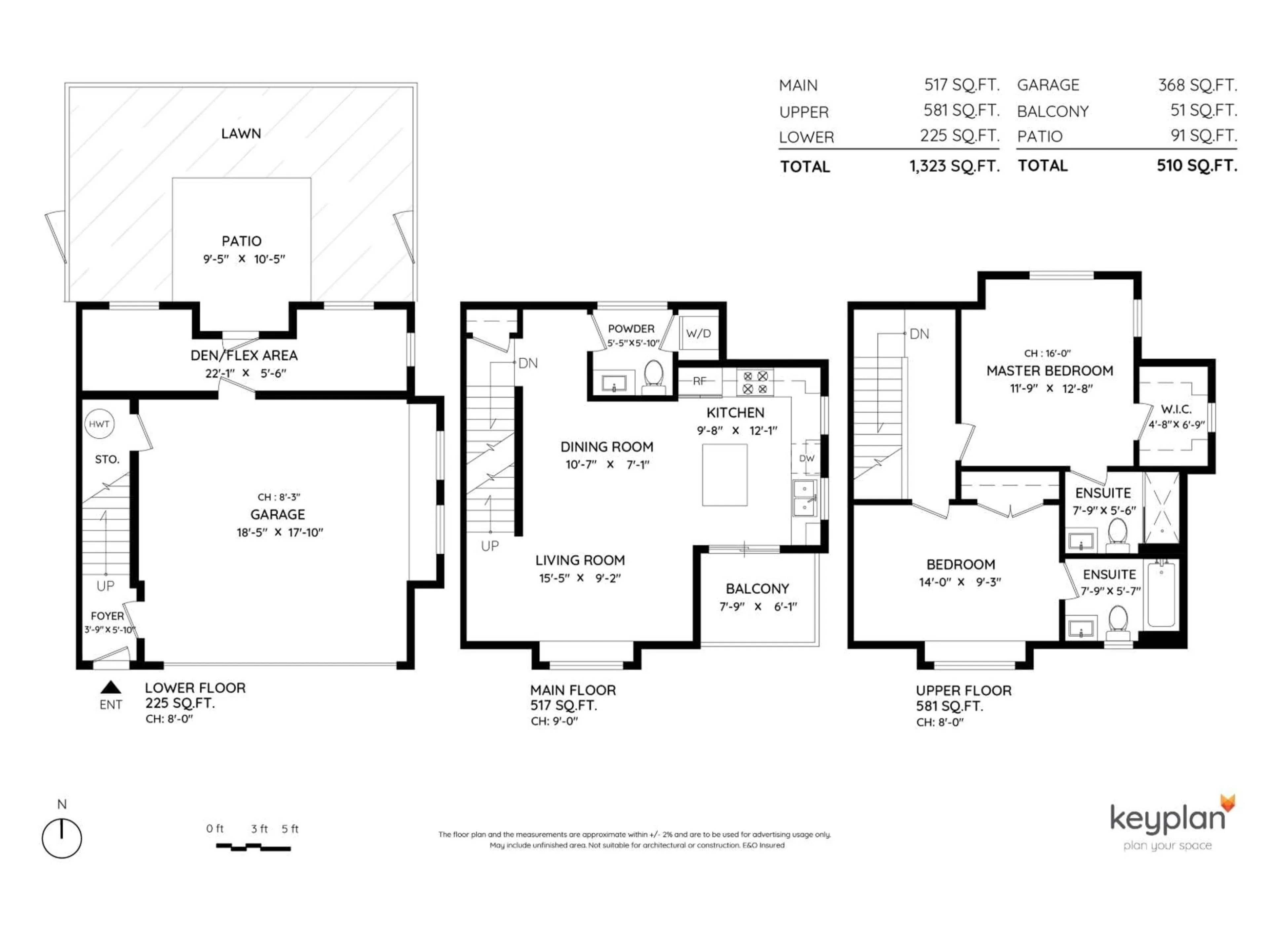 Floor plan for 23 - 20856 76 AVENUE, Langley British Columbia V2Y0S7