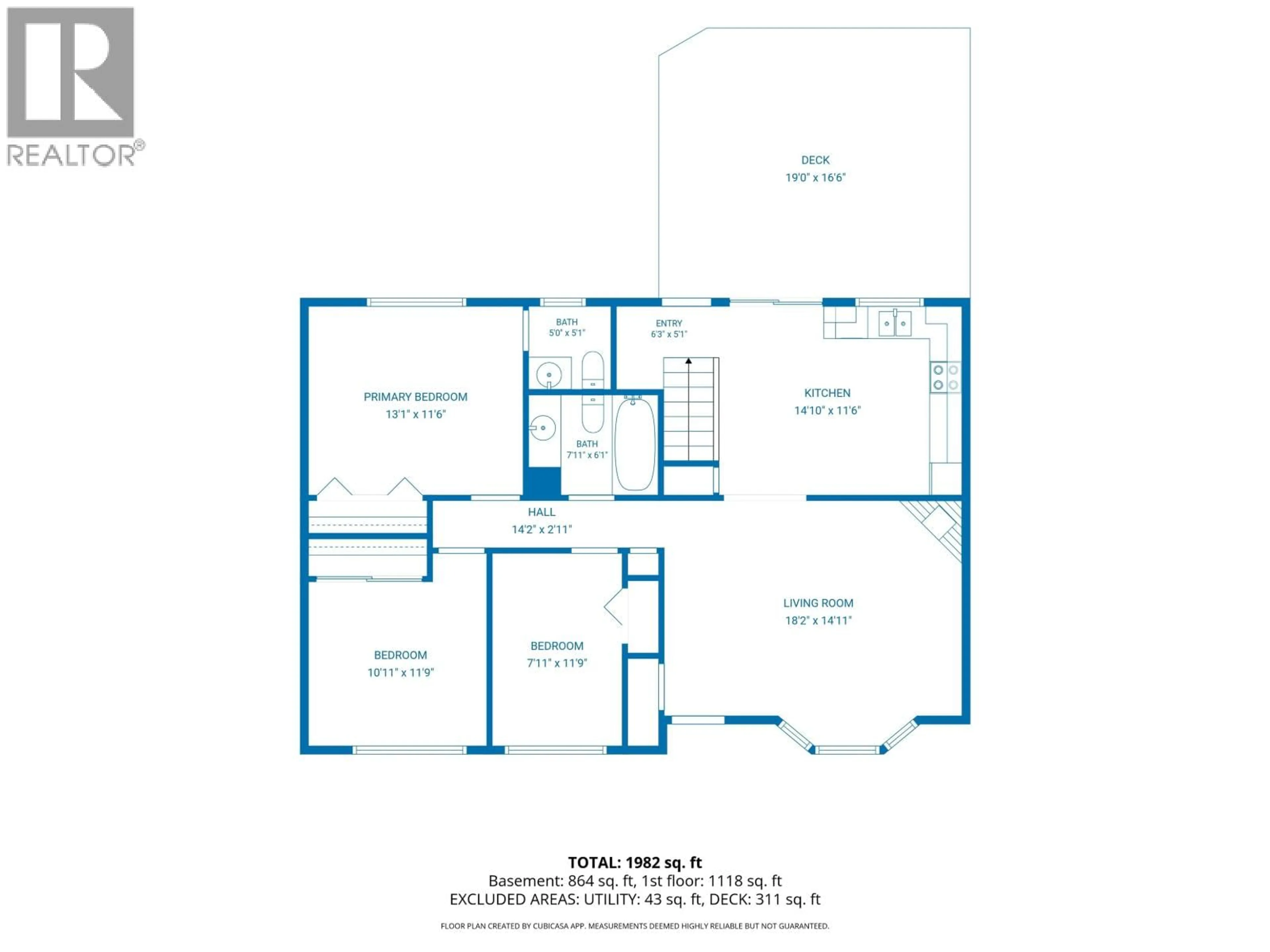 Floor plan for 3681 HAZEL DRIVE, Prince George British Columbia V2K1Z3