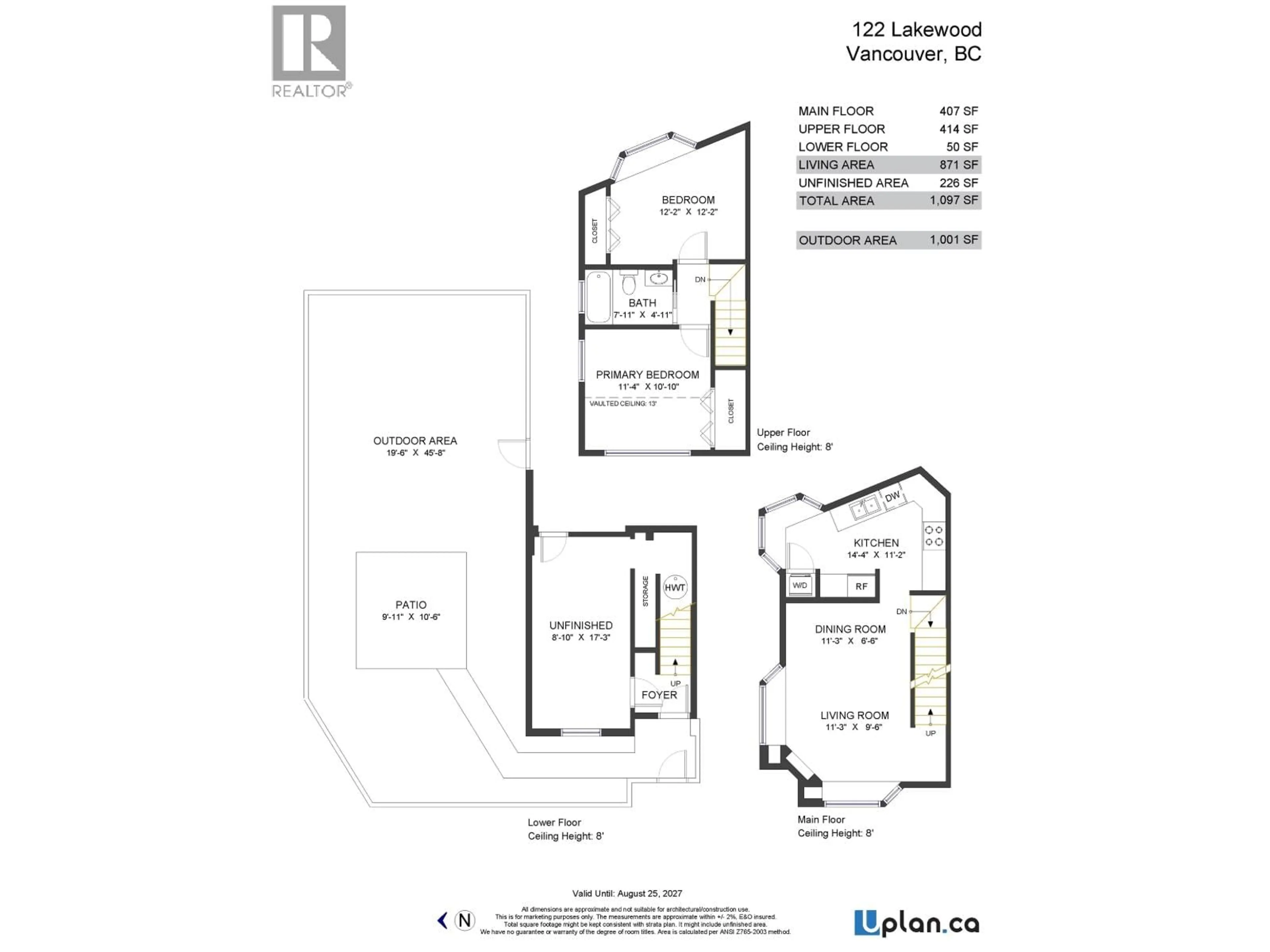 Floor plan for 122 LAKEWOOD DRIVE, Vancouver British Columbia V5L4L3