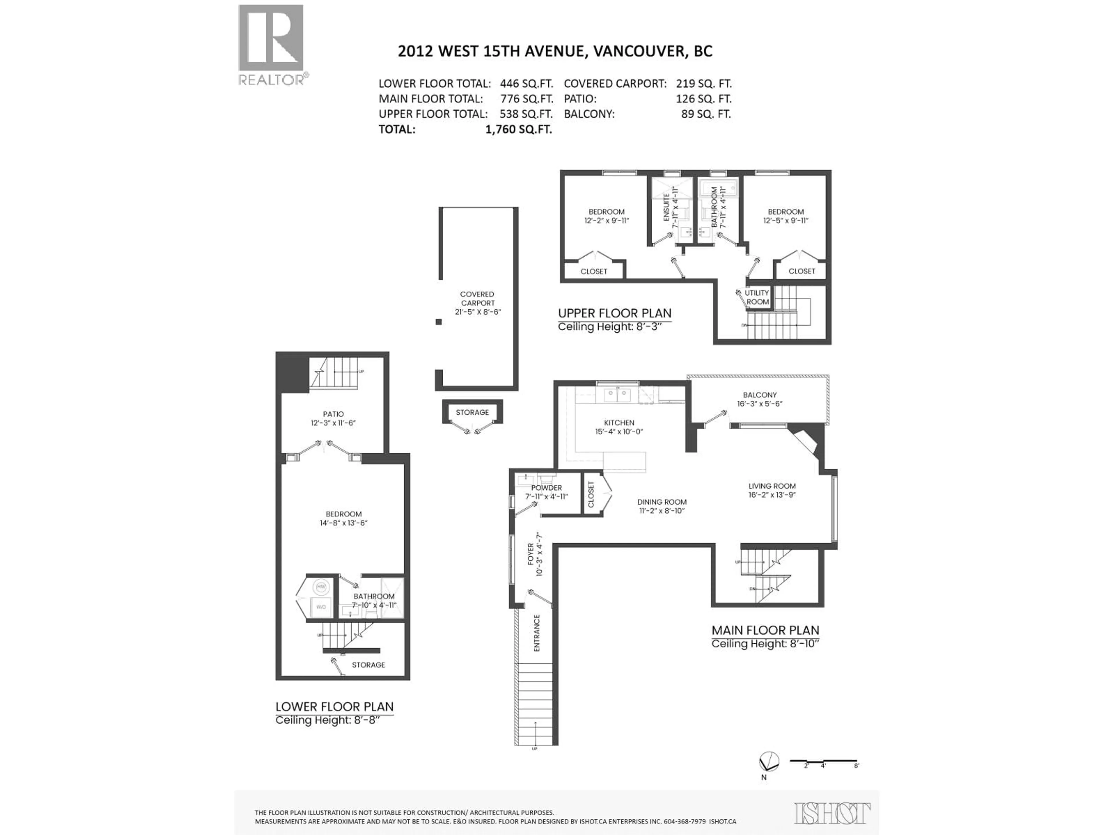 Floor plan for 2012 15TH AVENUE, Vancouver British Columbia V6J2L5