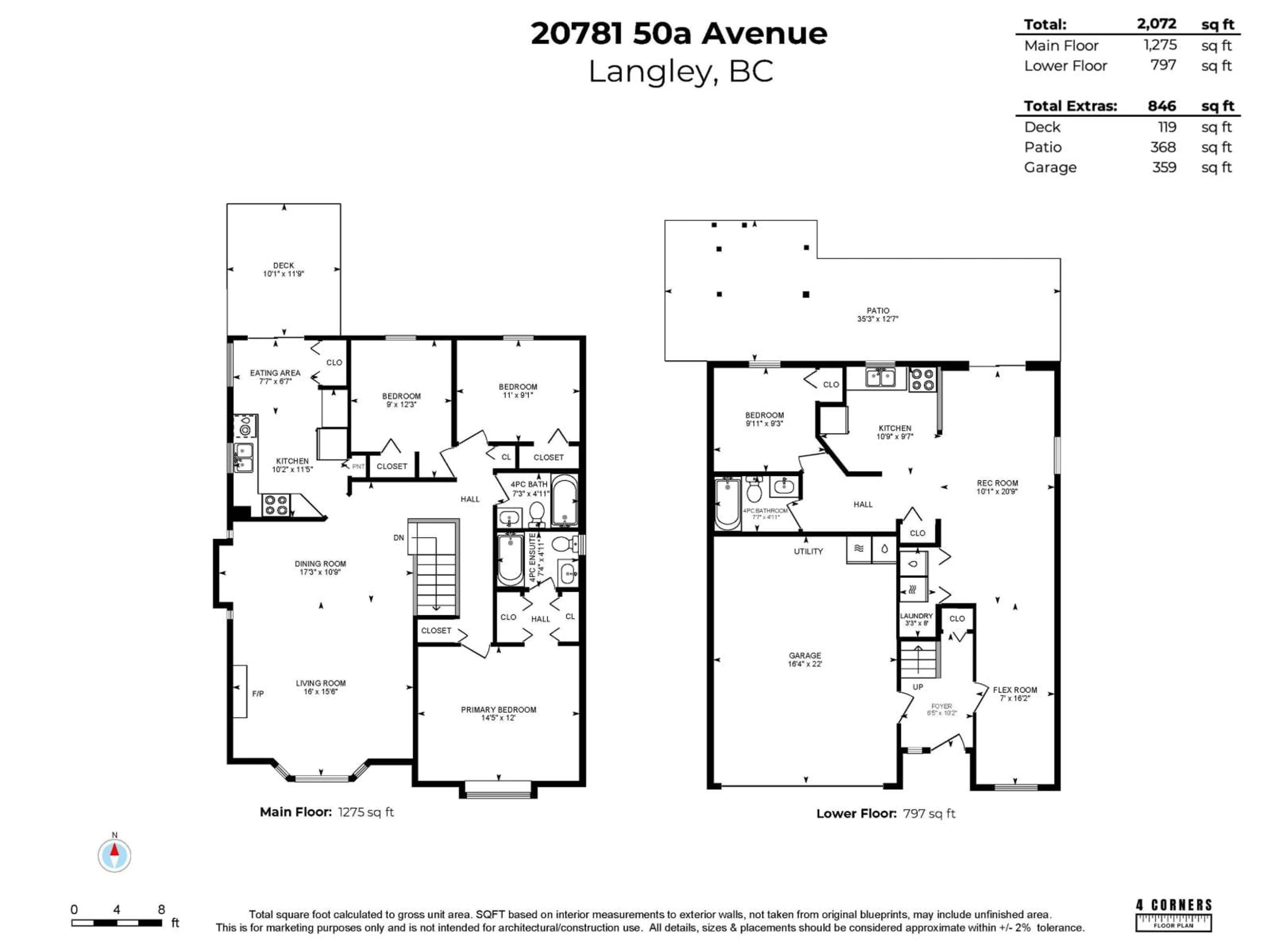 Floor plan for 20781 50A AVENUE, Langley British Columbia V3A7T6