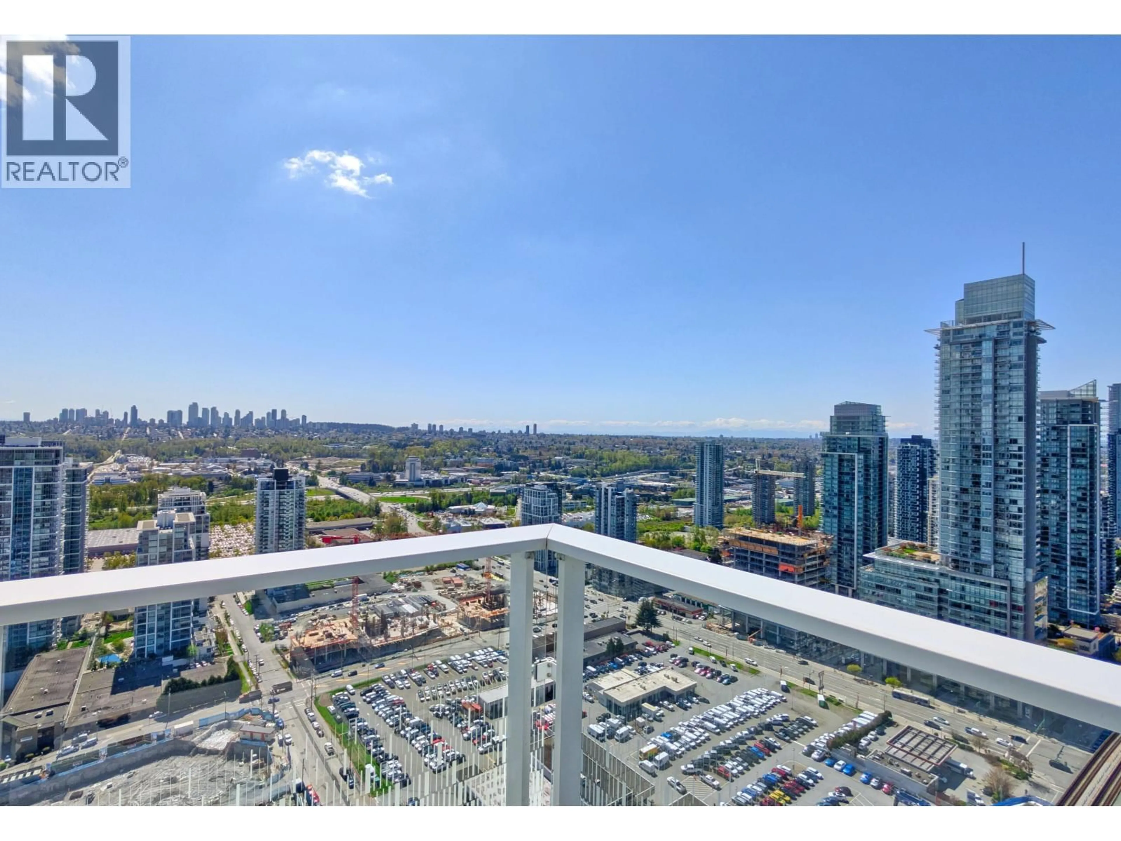 A pic from outside/outdoor area/front of a property/back of a property/a pic from drone, city buildings view from balcony for 3205 - 4650 BRENTWOOD BOULEVARD, Burnaby British Columbia V5C0M3