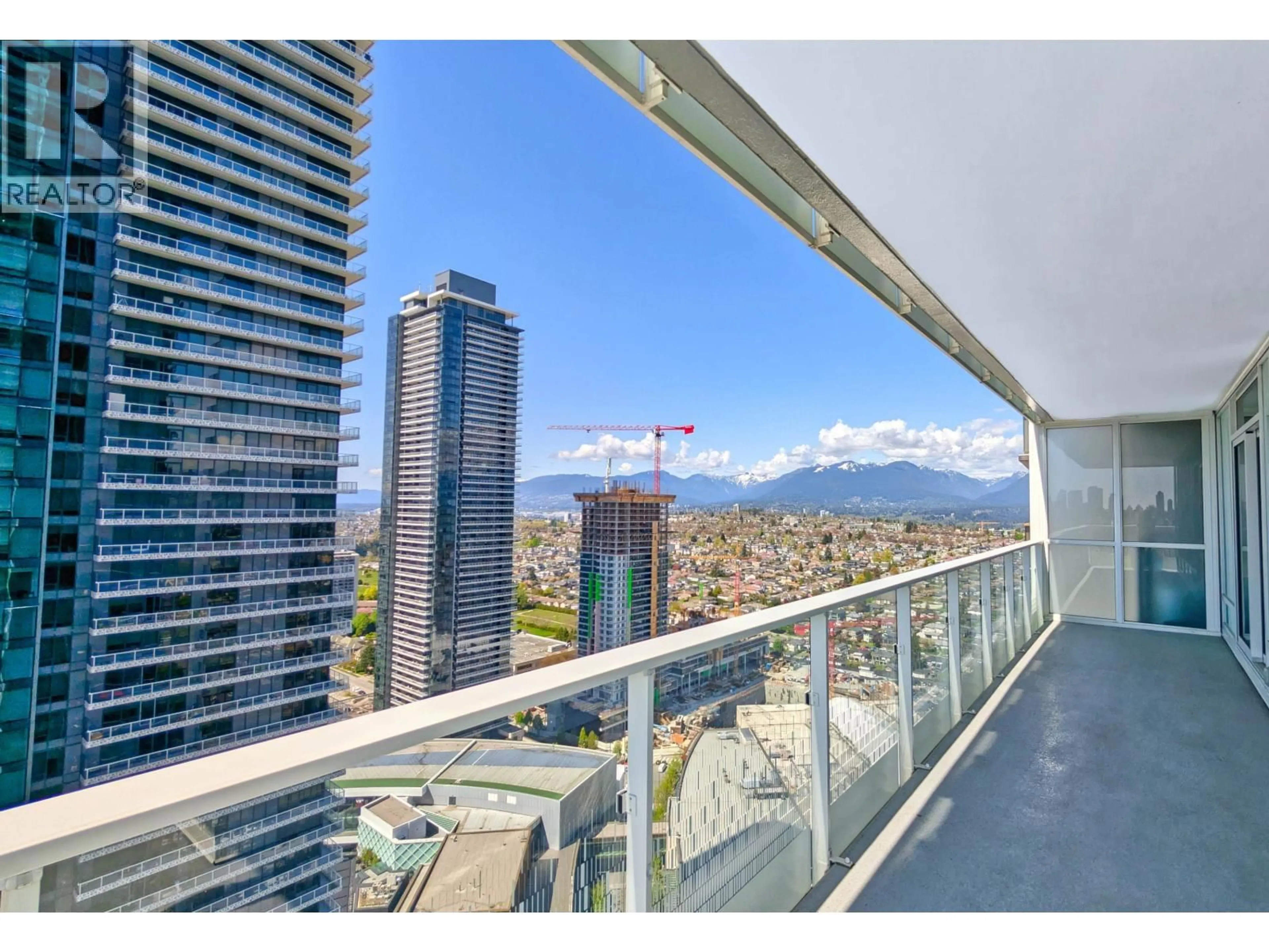 Balcony in the apartment, city buildings view from balcony for 3205 - 4650 BRENTWOOD BOULEVARD, Burnaby British Columbia V5C0M3