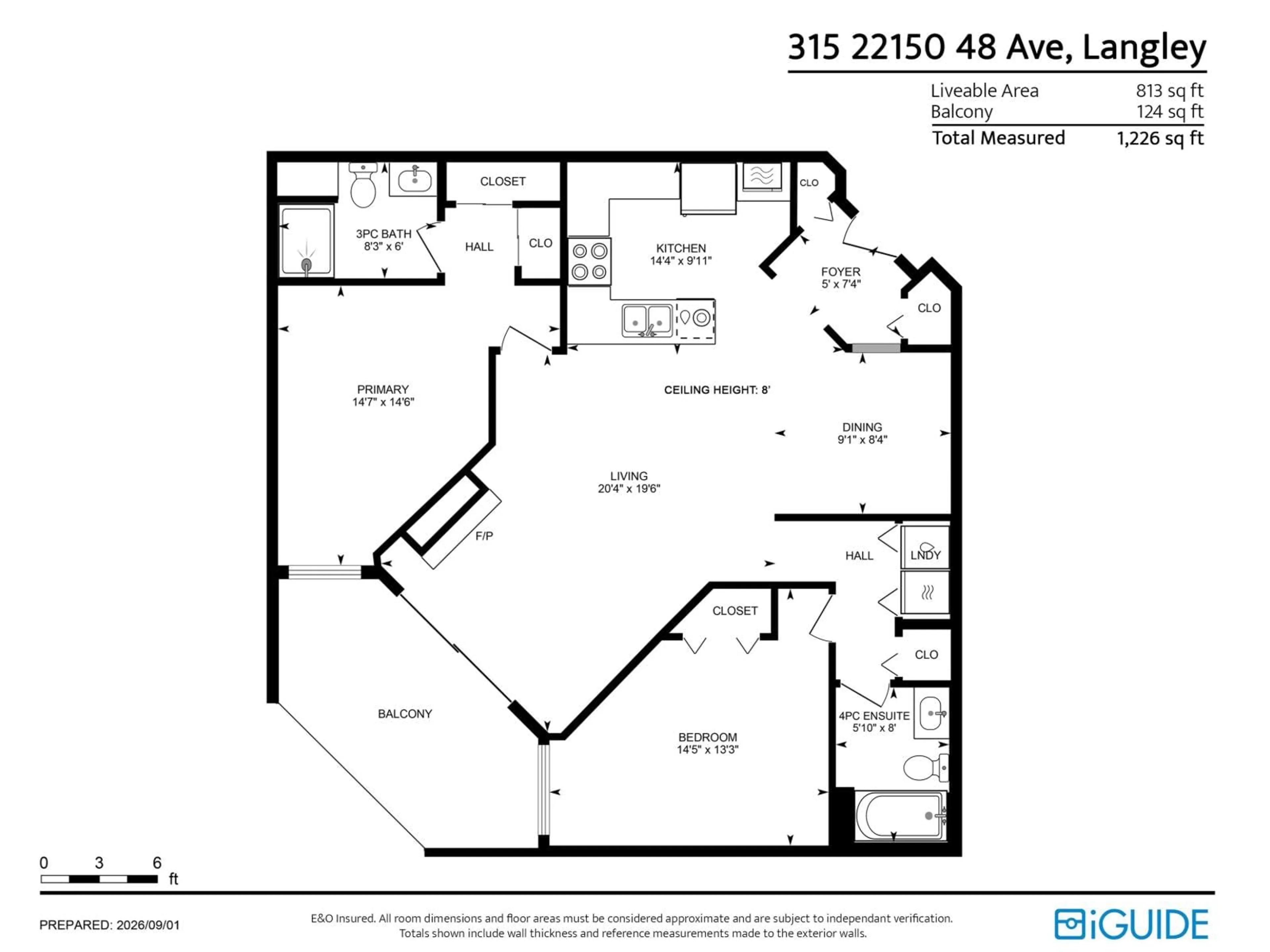 Floor plan for 315 - 22150 48 AVENUE, Langley British Columbia V3A8R5