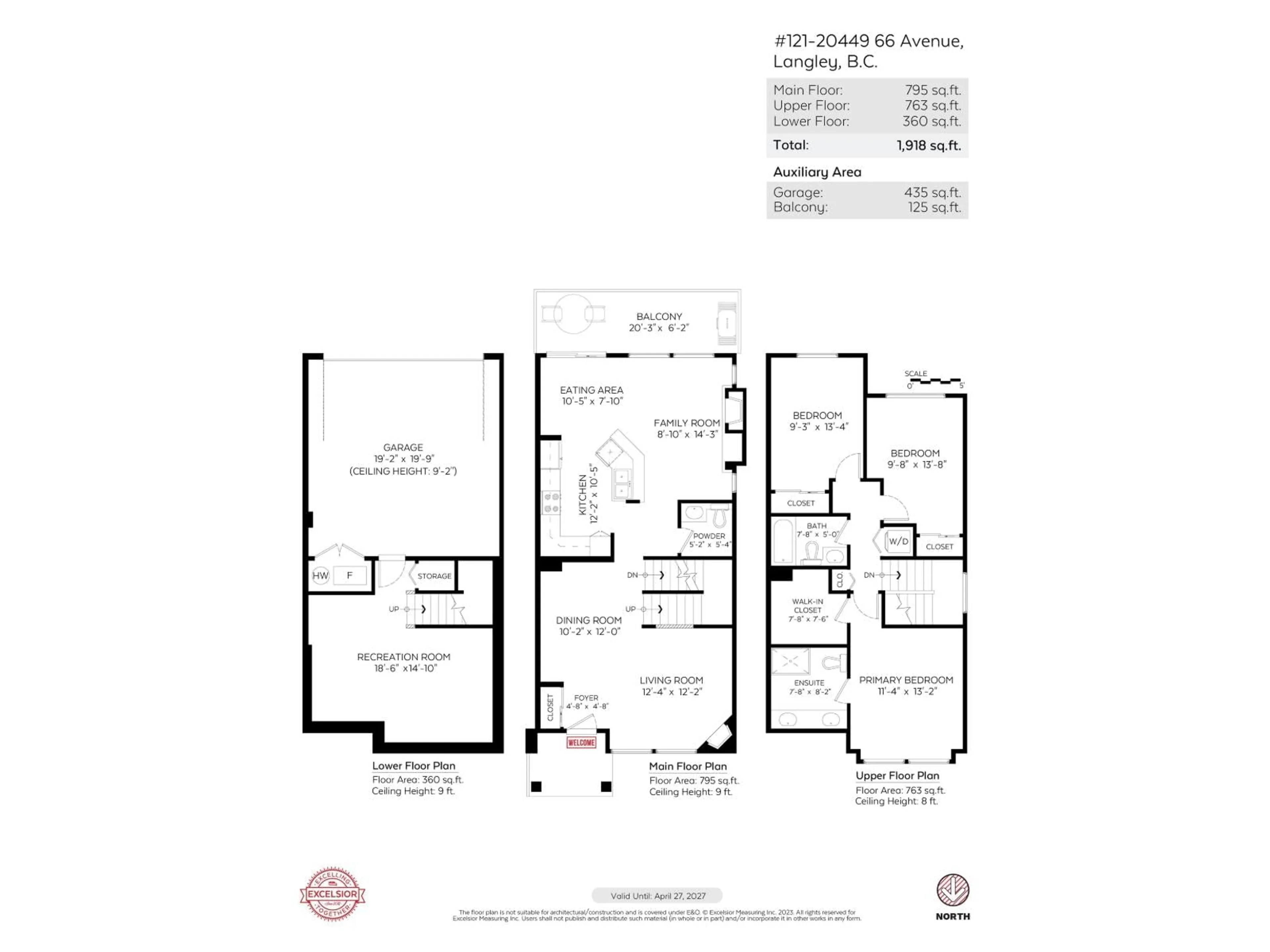 Floor plan for 121 - 20449 66 AVENUE, Langley British Columbia V2Y3C1