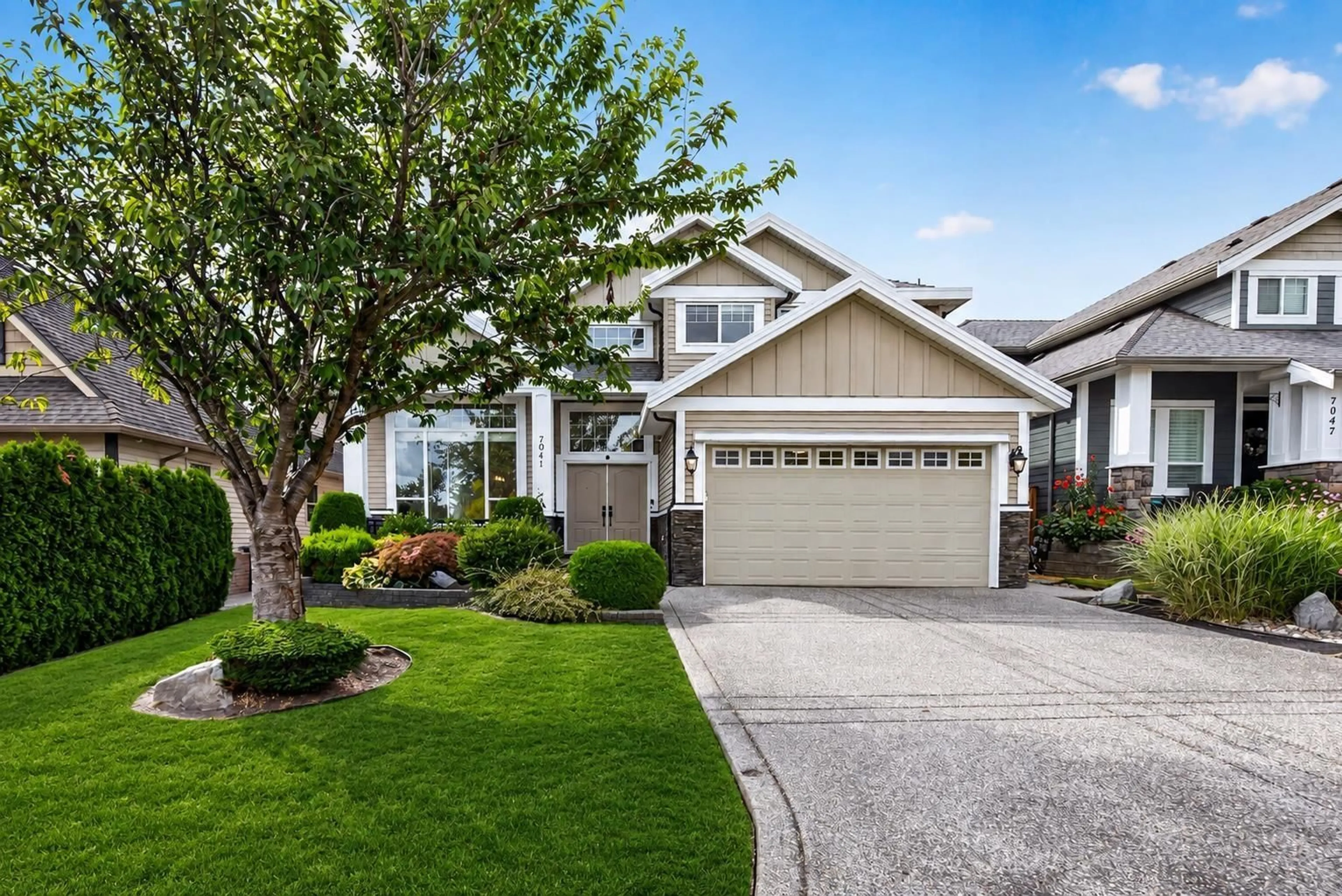 Home with vinyl exterior material, street for 7041 198A STREET, Langley British Columbia V2Y3H6