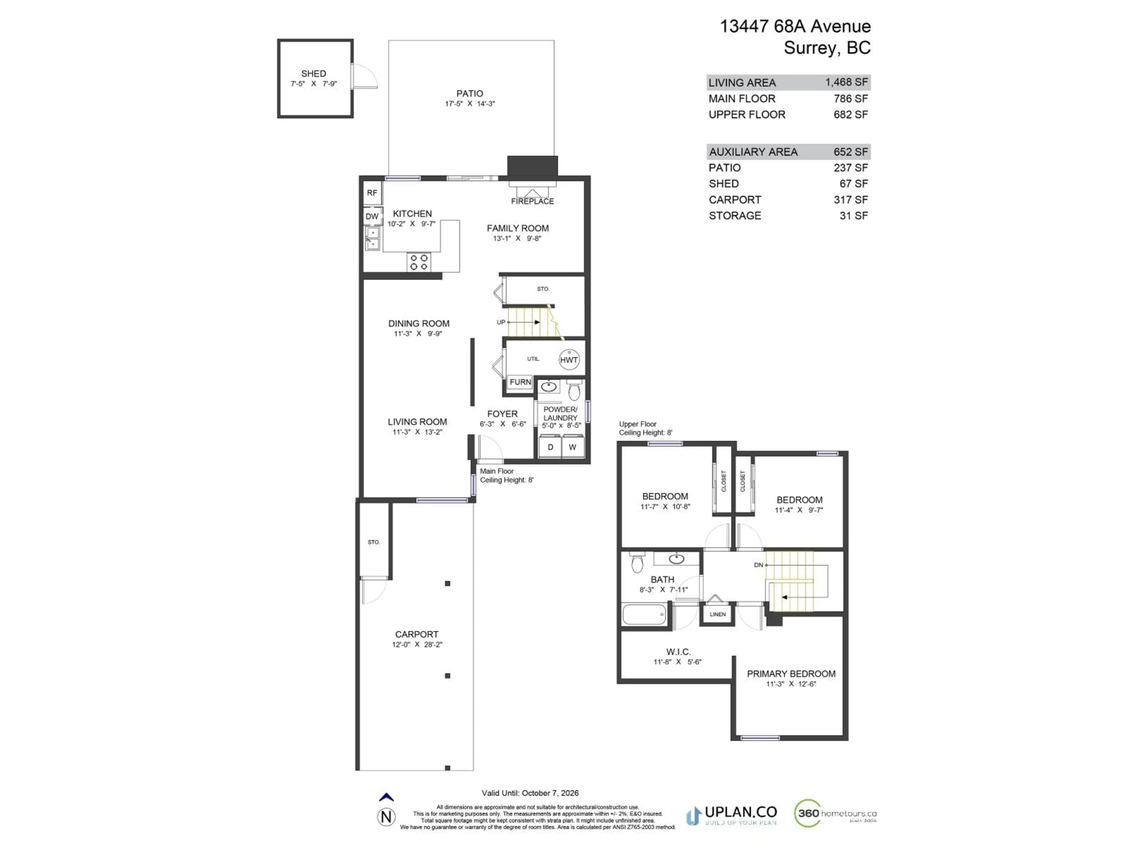 Floor plan for 13447 68A AVENUE, Surrey British Columbia V3W8H2