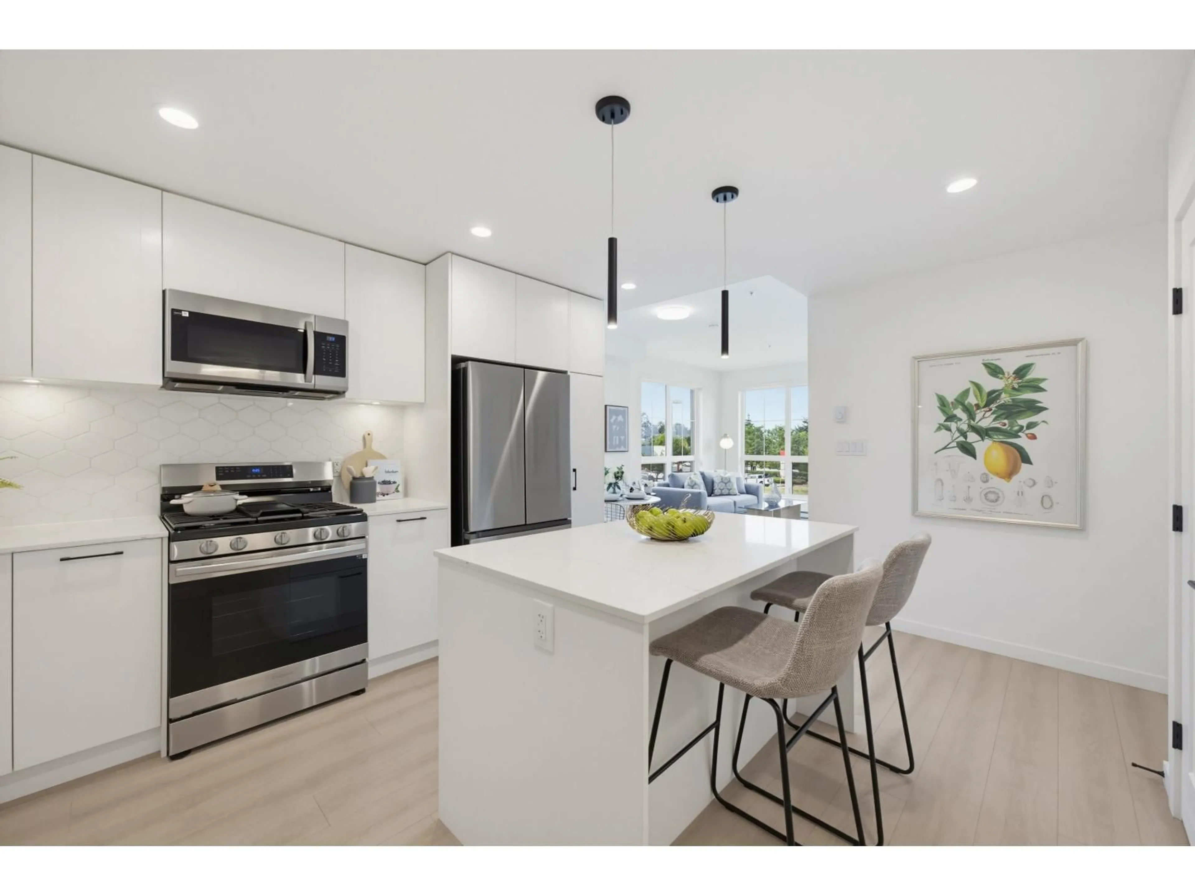 Open concept kitchen, ceramic/tile floor for A209 - 20078 85 AVENUE, Langley British Columbia V2Y3Z2