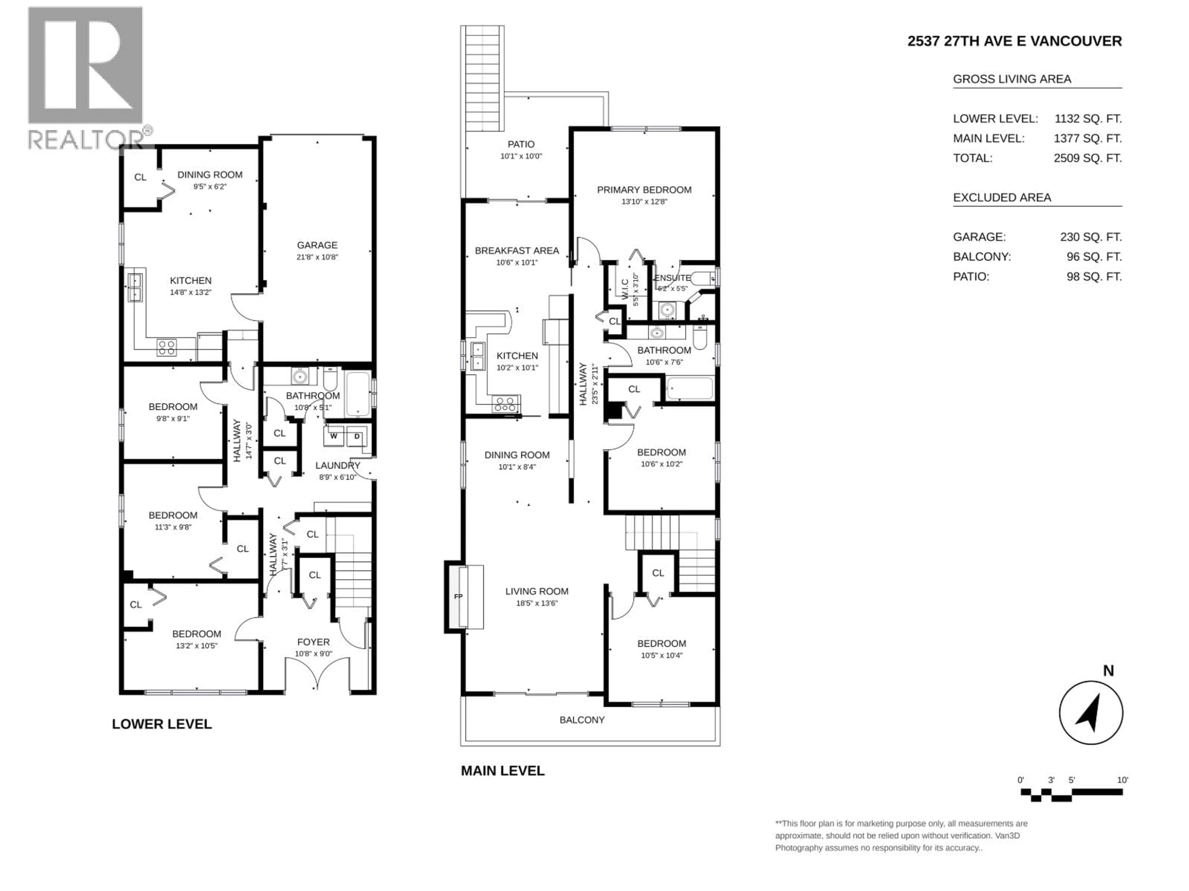 Floor plan for 2537 27TH AVENUE, Vancouver British Columbia V5R1N2