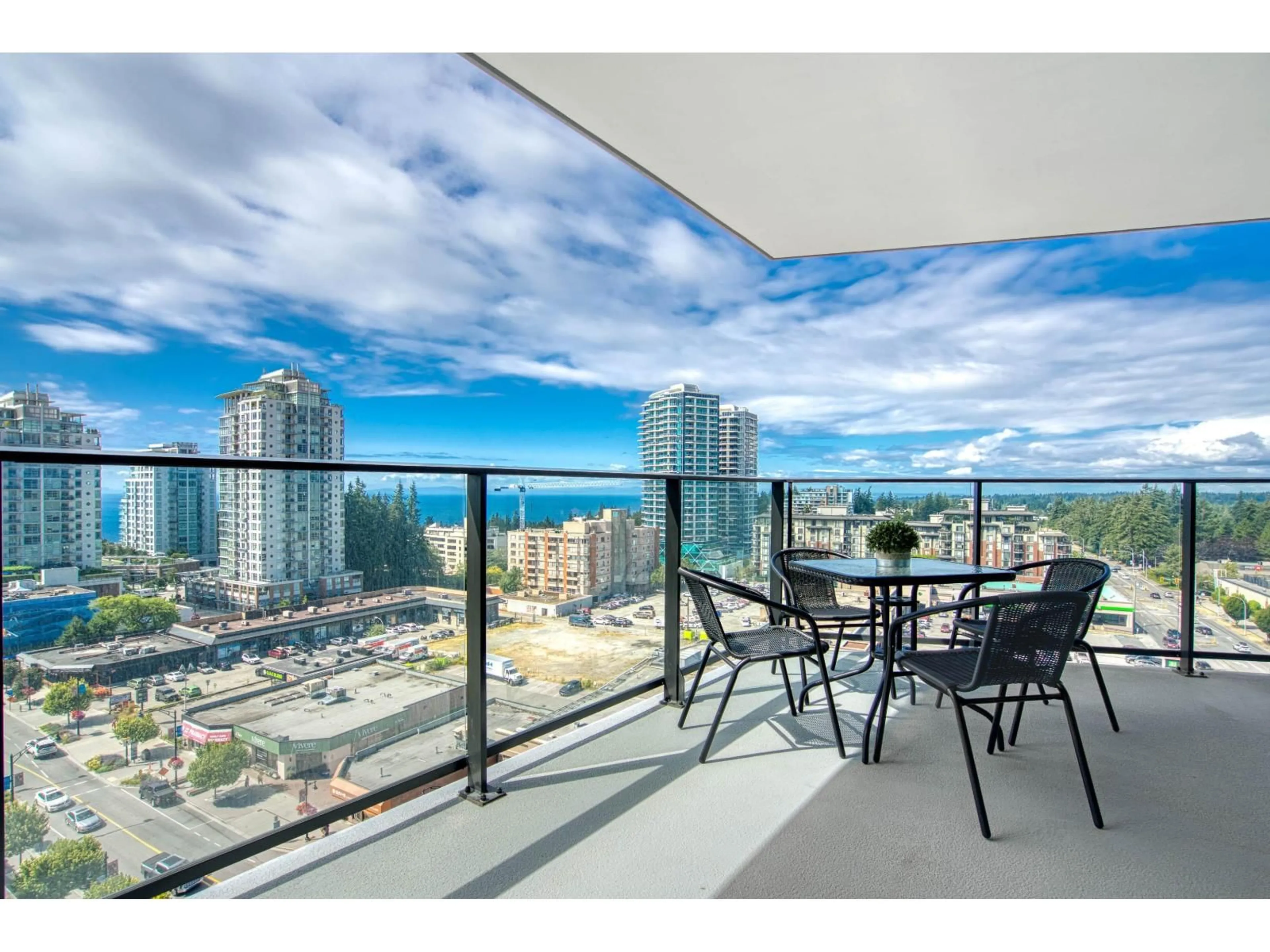 Balcony in the apartment, water/lake/river/ocean view for 1108 - 1588 JOHNSTON STREET, White Rock British Columbia V4B0C5