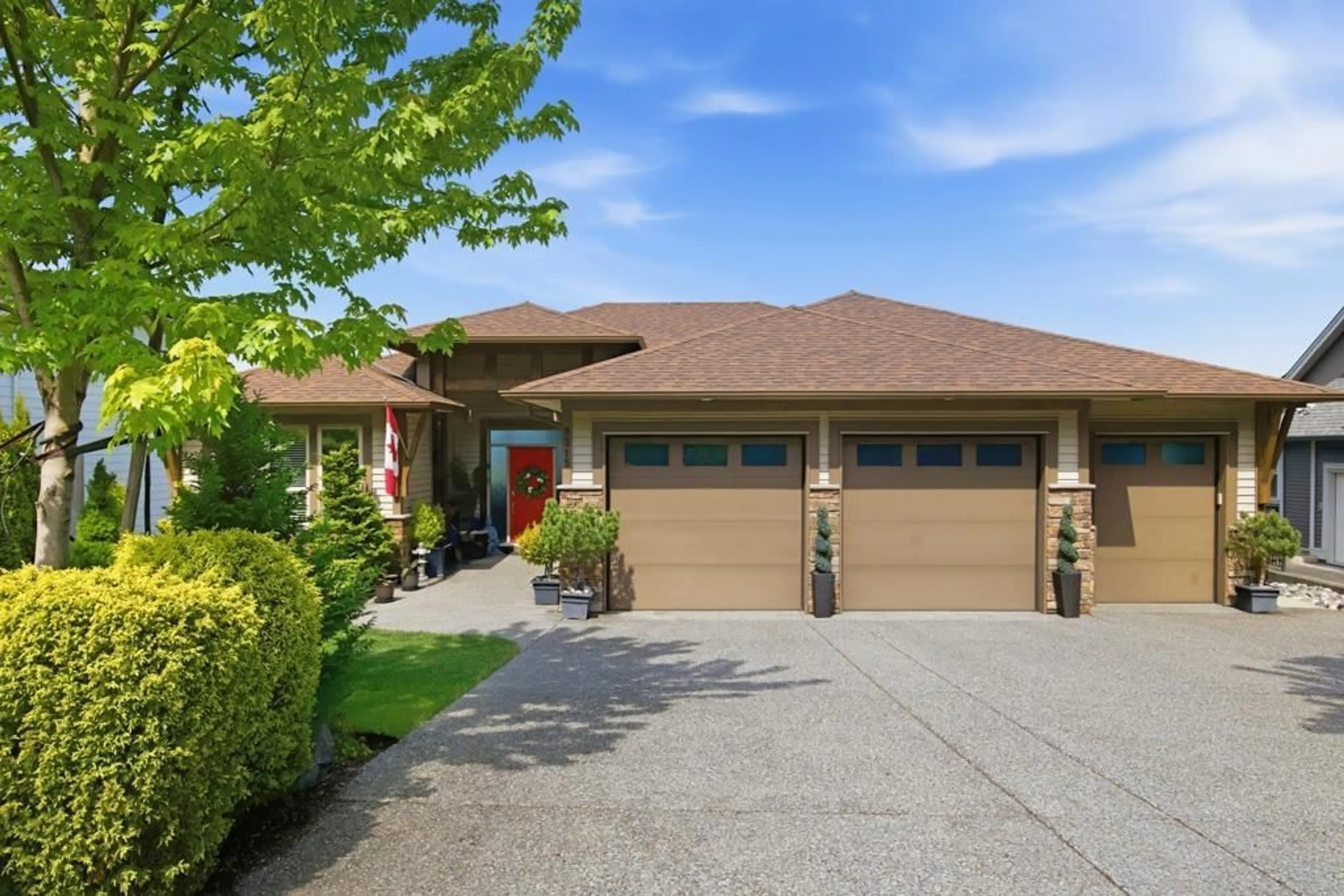 Home with brick exterior material, street for 7315 MOUNT THURSTON DRIVE, Chilliwack British Columbia V4Z0A3