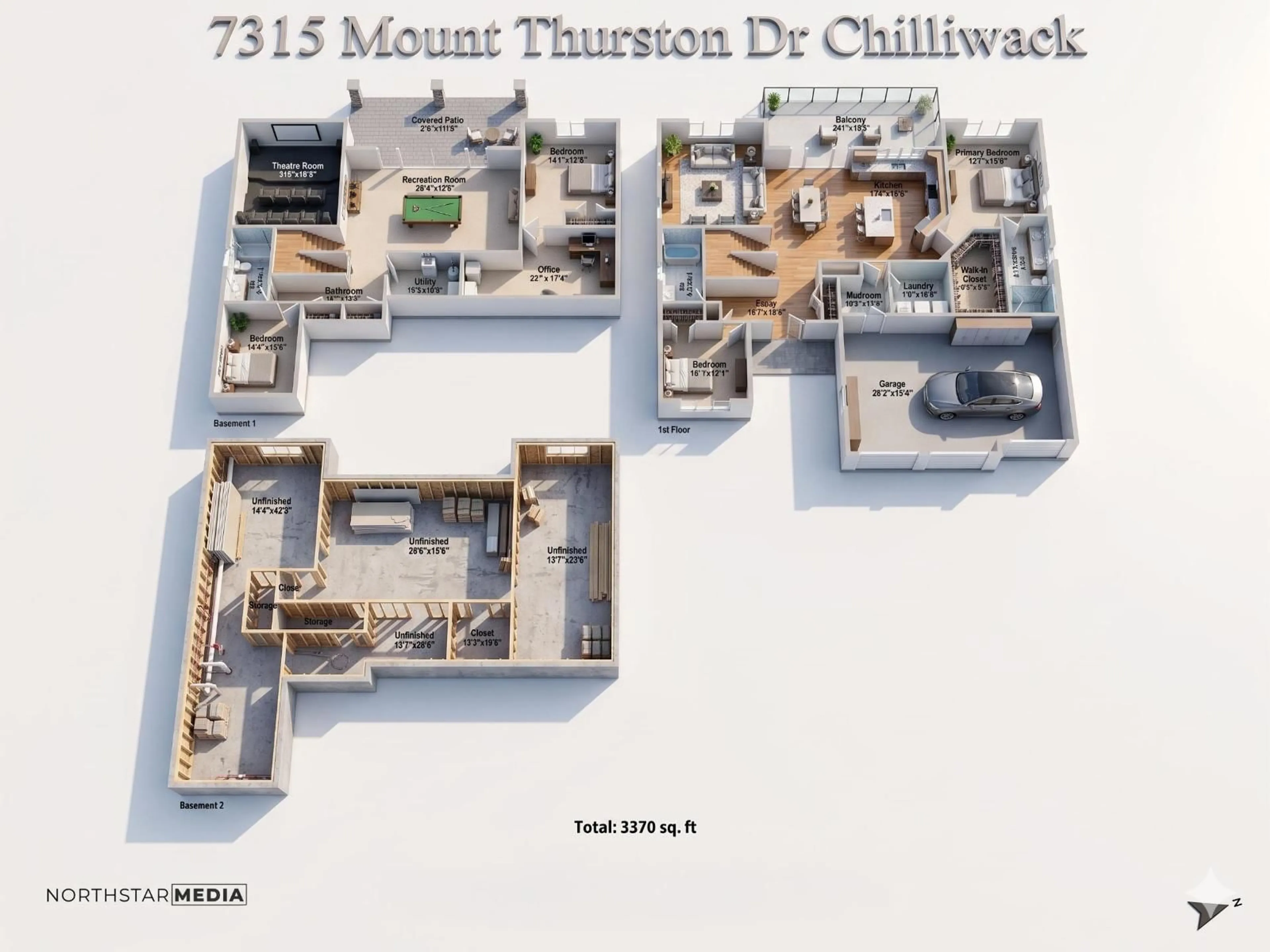 Floor plan for 7315 MOUNT THURSTON DRIVE, Chilliwack British Columbia V4Z0A3