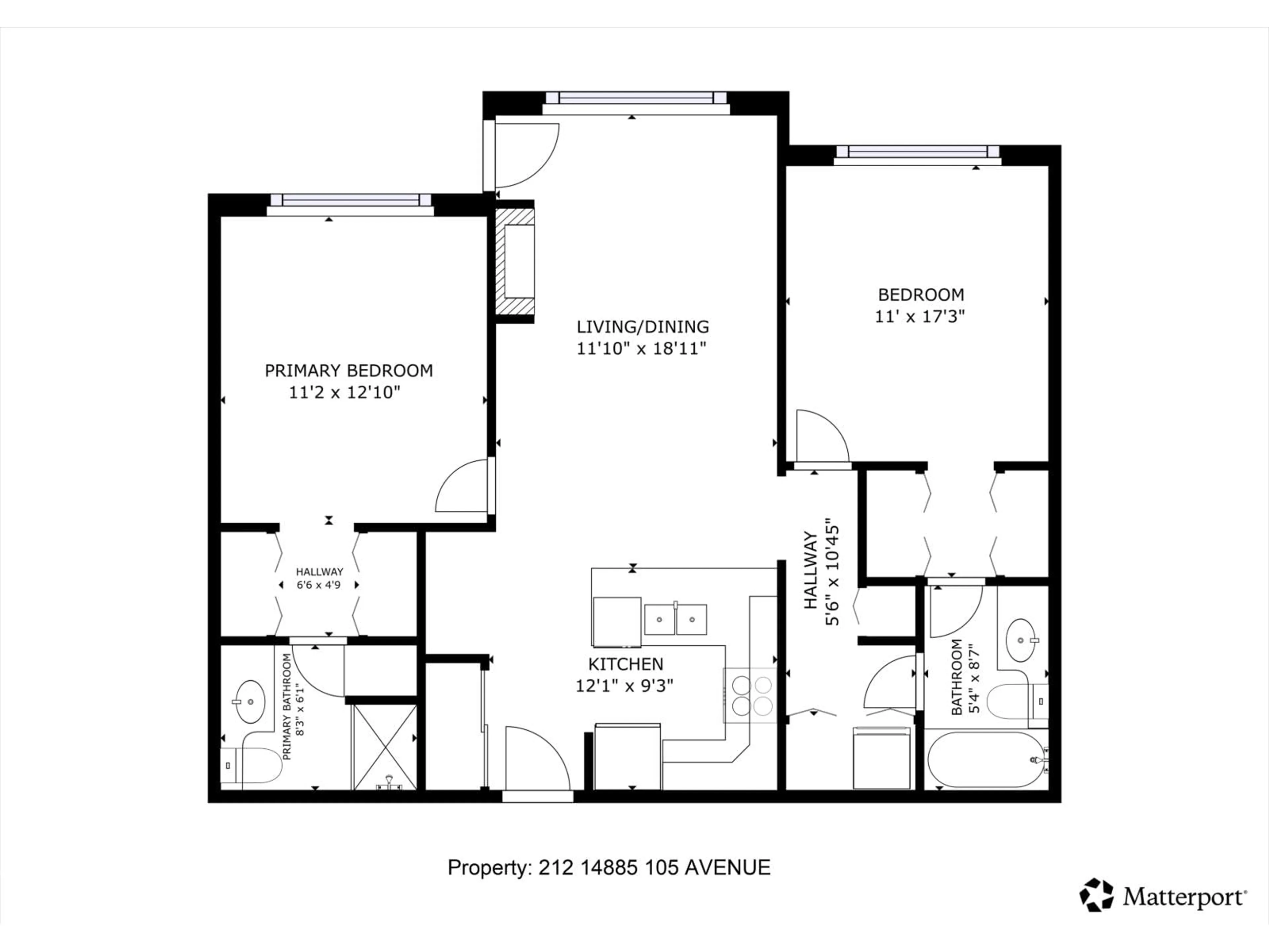 Floor plan for 212 - 14885 105 AVENUE, Surrey British Columbia V3R2V6