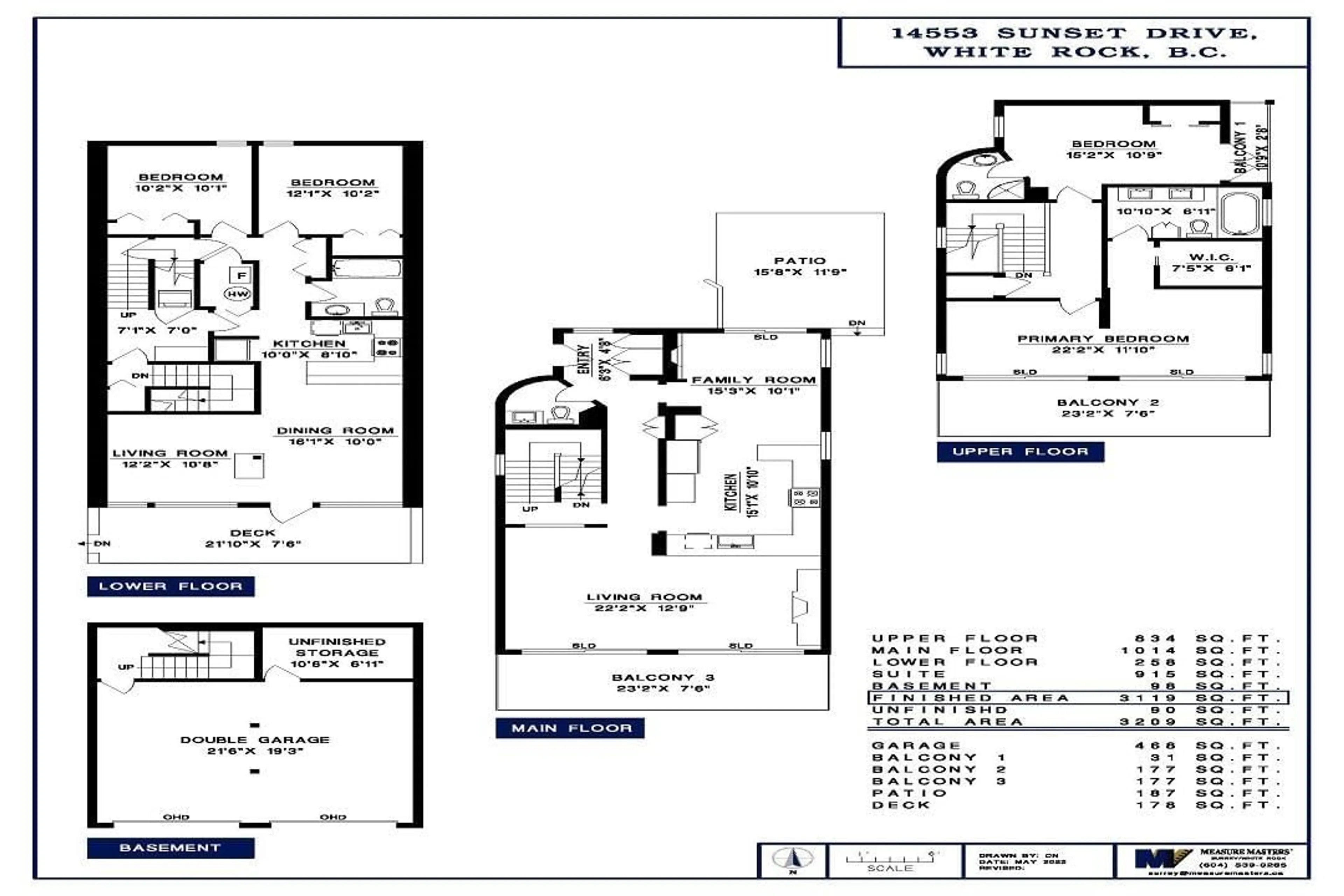 Floor plan for 14553 SUNSET DRIVE, White Rock British Columbia V4B2V9
