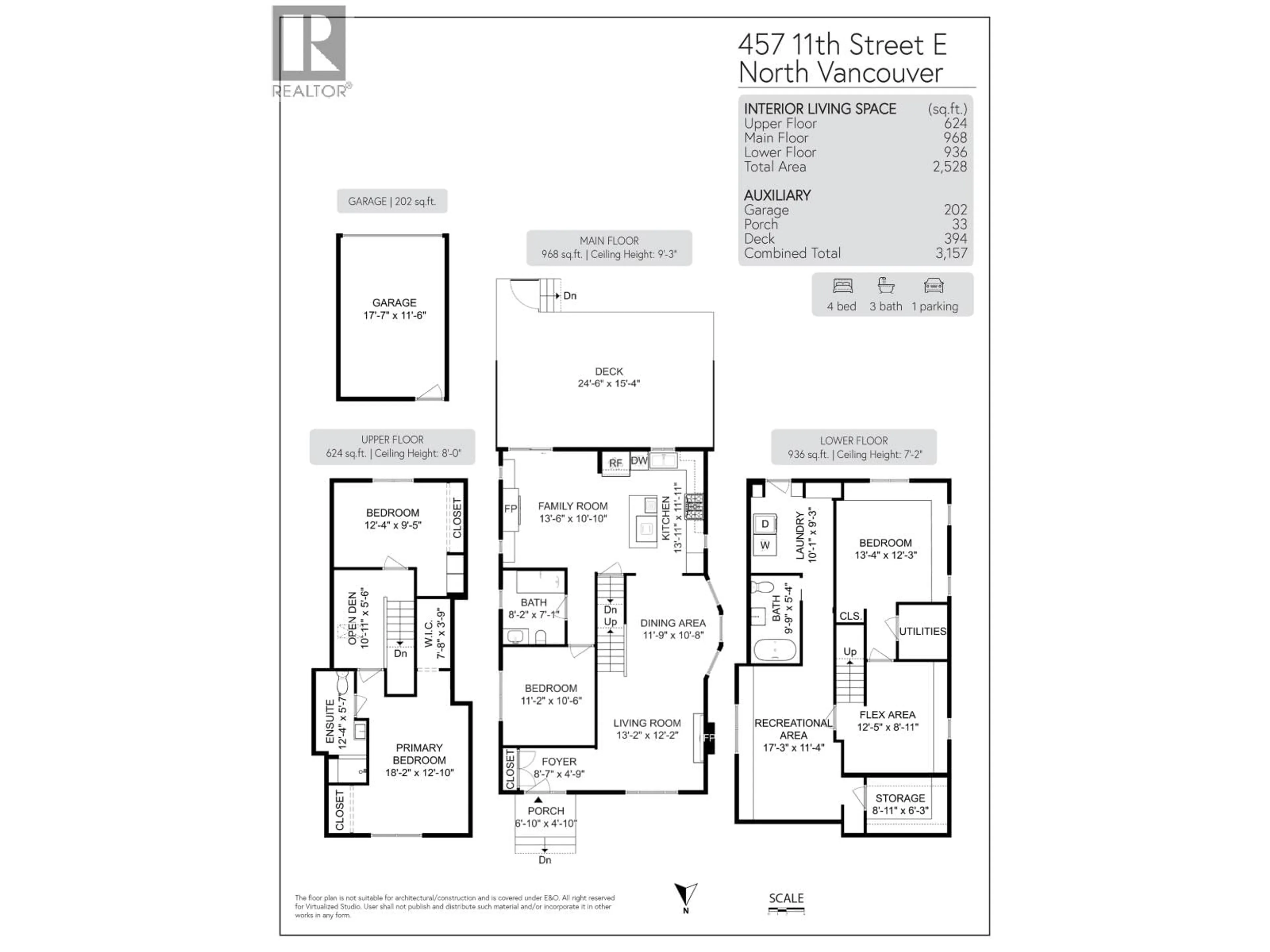 Floor plan for 457 11TH STREET, North Vancouver British Columbia V7L2H3
