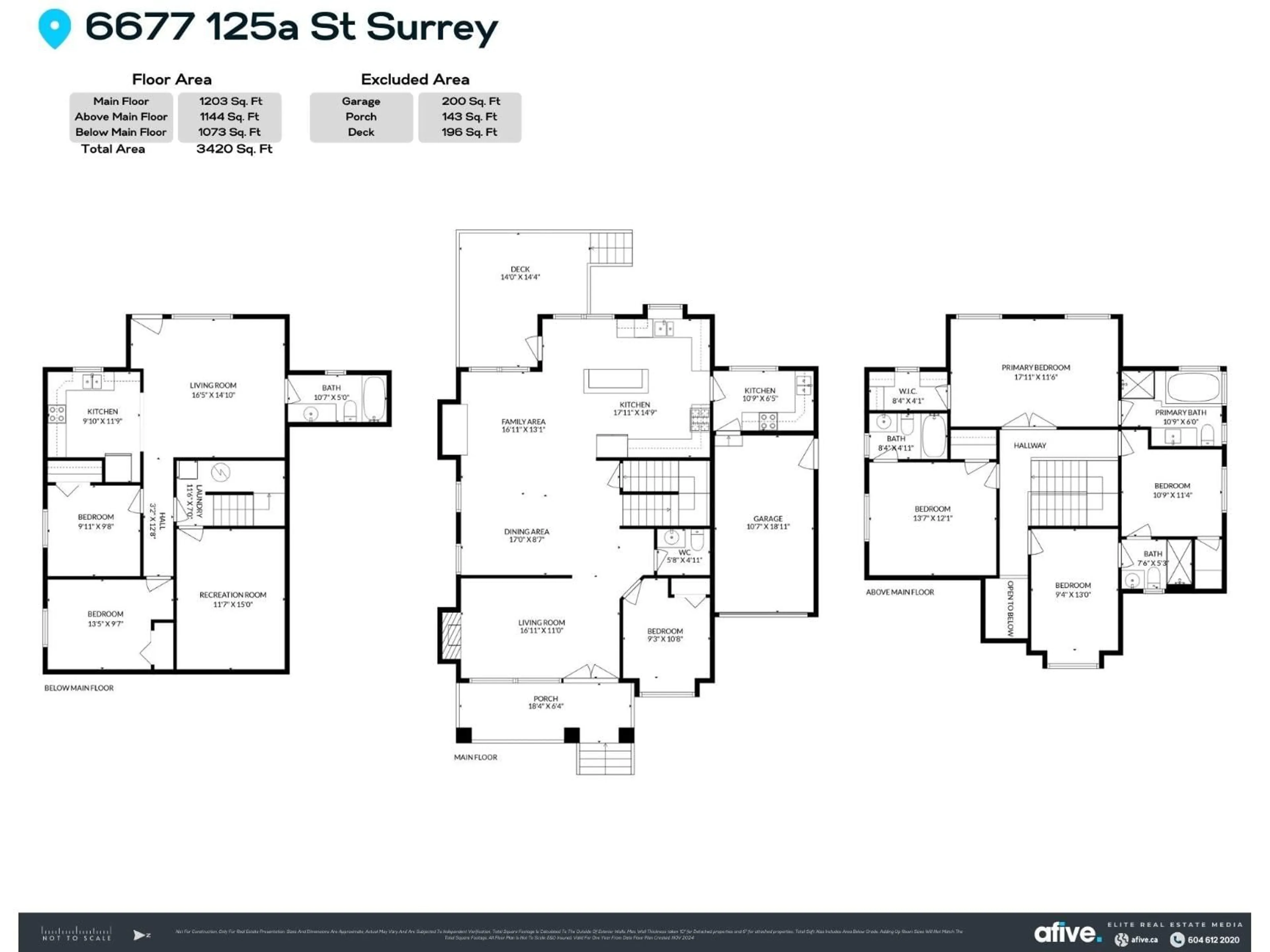 Floor plan for 6677 125A STREET, Surrey British Columbia V3W1V7