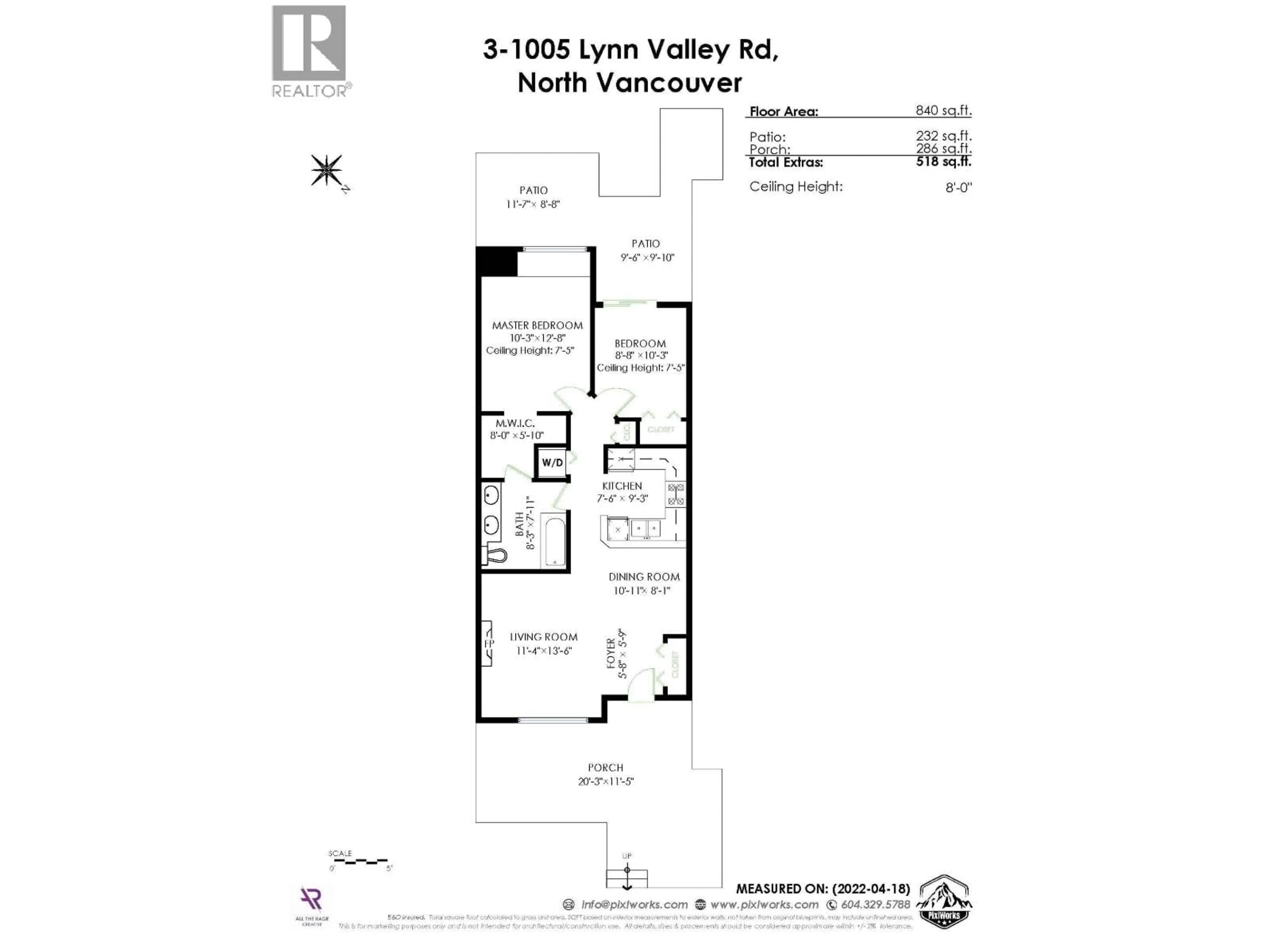 Floor plan for 3 - 1005 LYNN VALLEY ROAD, North Vancouver British Columbia V7J1Z6