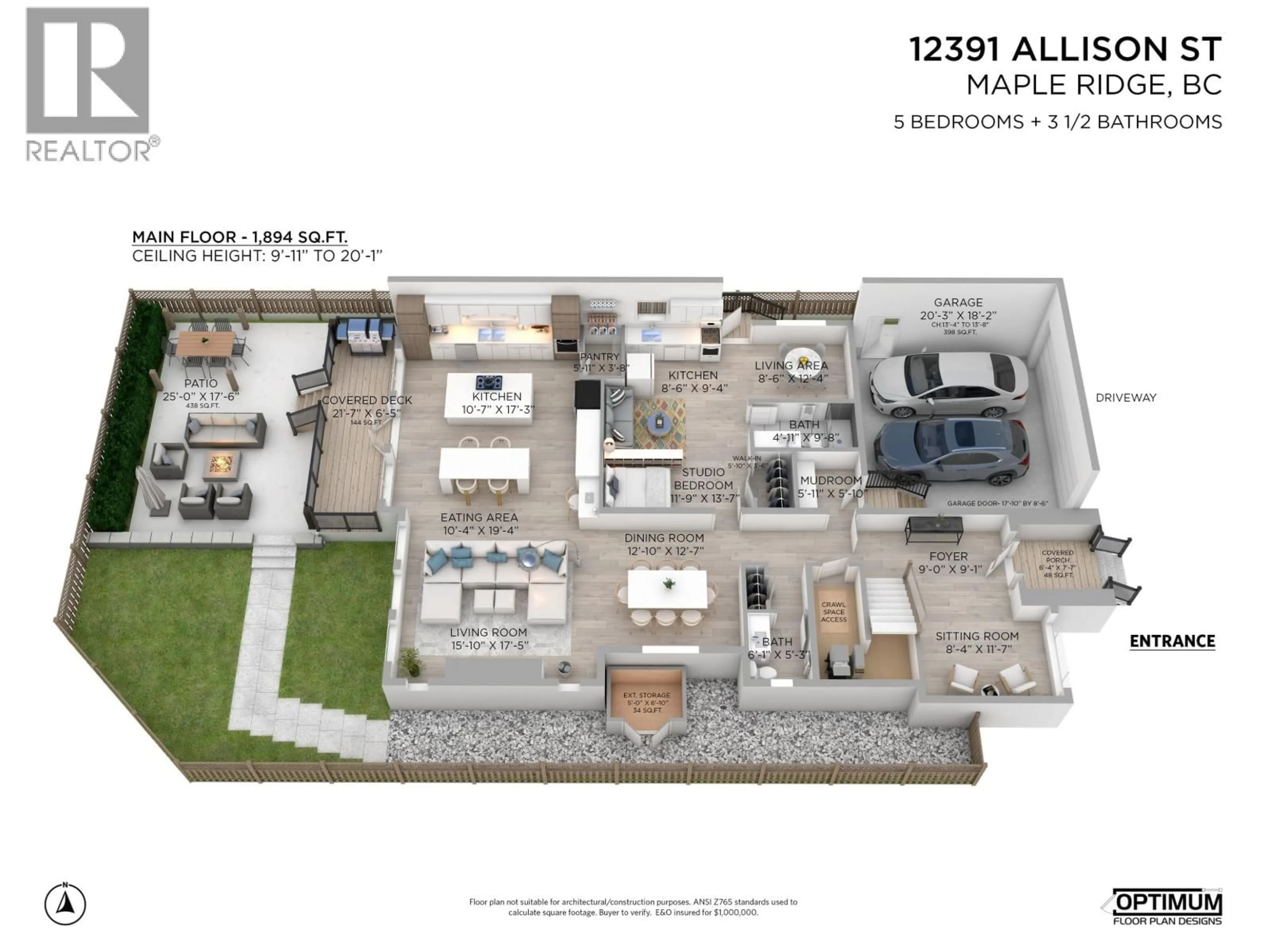 Floor plan for 12391 ALLISON STREET, Maple Ridge British Columbia V2X4L4