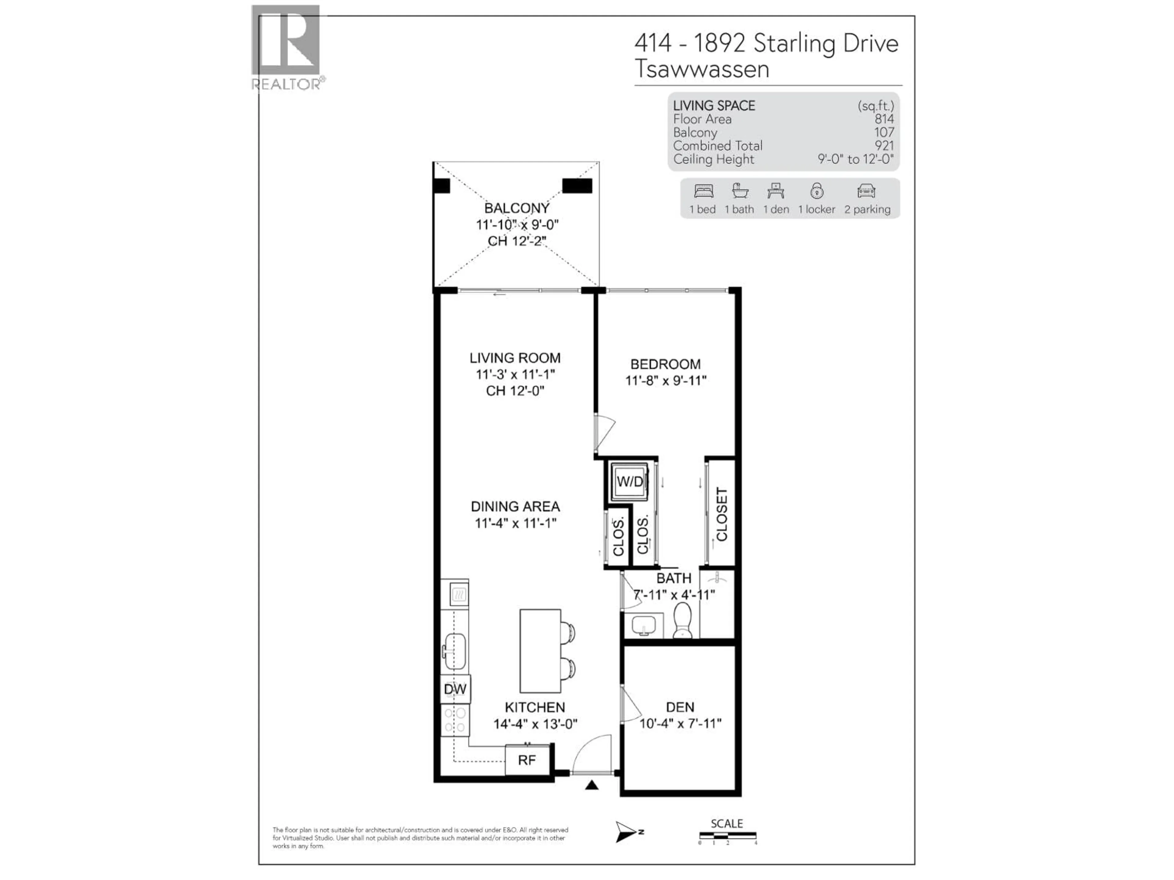 Floor plan for 414 - 1892 STARLING DRIVE, Tsawwassen British Columbia V4M0C7