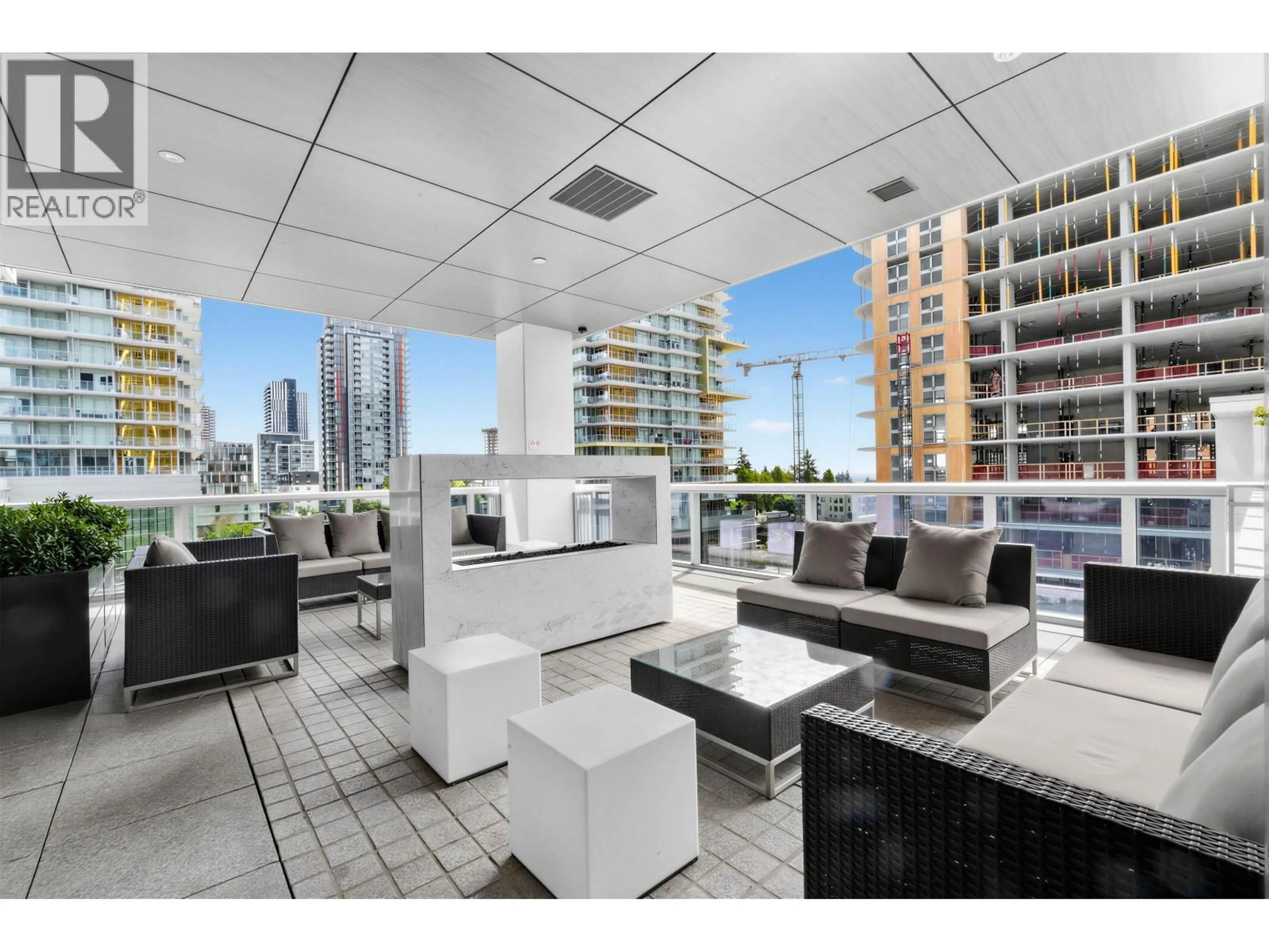 Patio, city buildings view from balcony for 2505 - 4360 BERESFORD STREET, Burnaby British Columbia V5H0G2