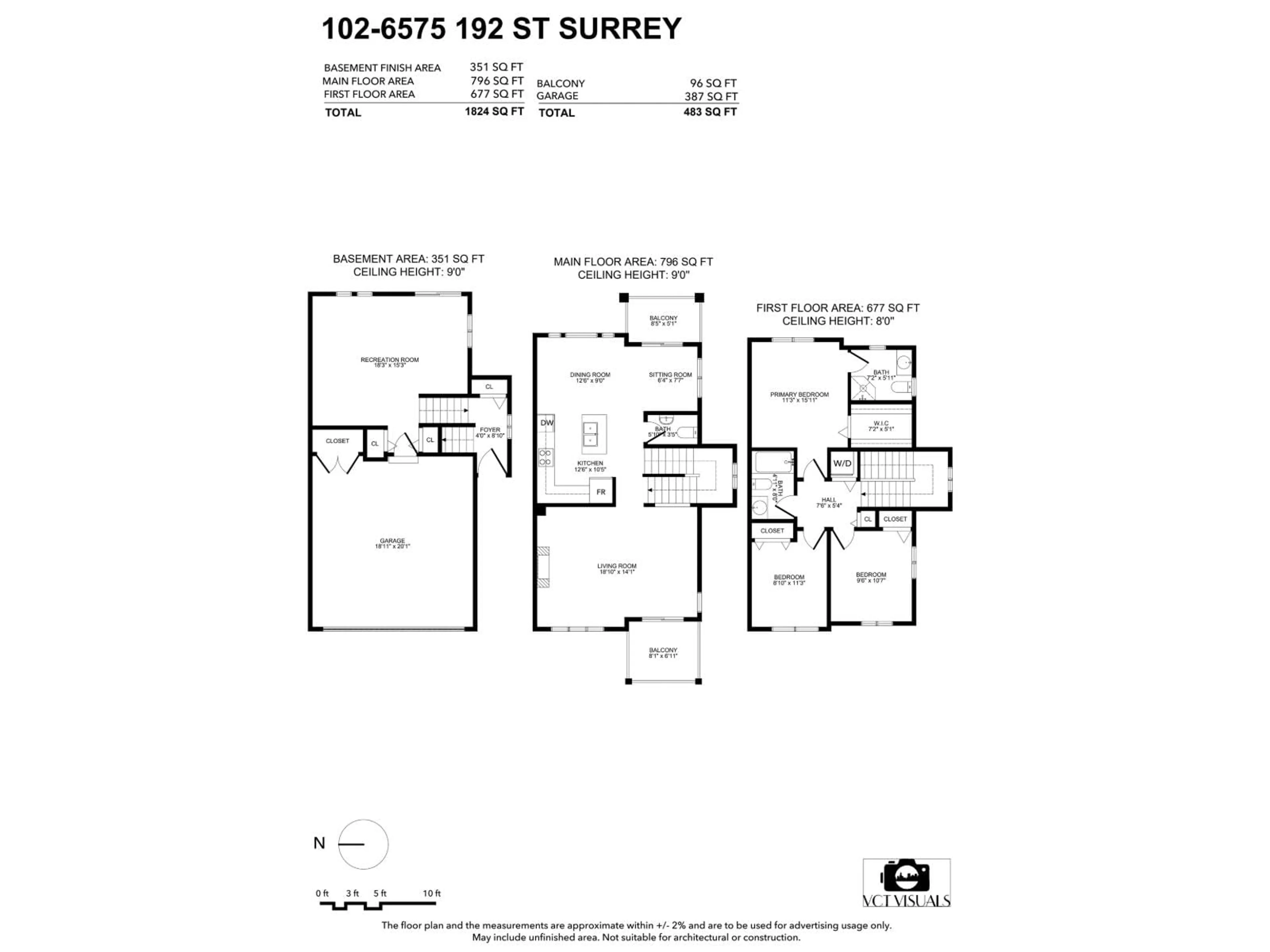 Floor plan for 102 - 6575 192 STREET, Surrey British Columbia V4N5T8