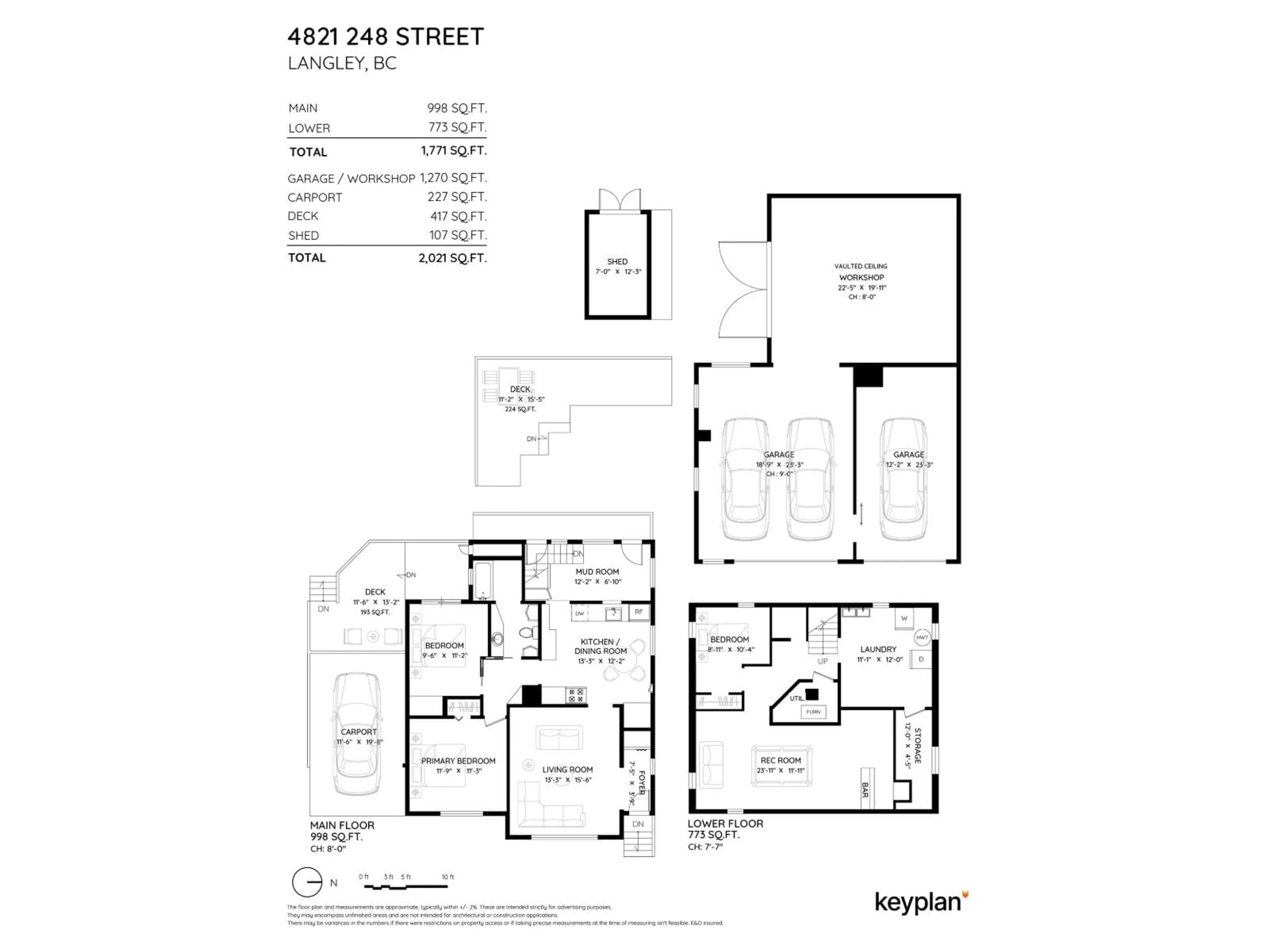 Floor plan for 4821 248 STREET, Langley British Columbia V4W1C8