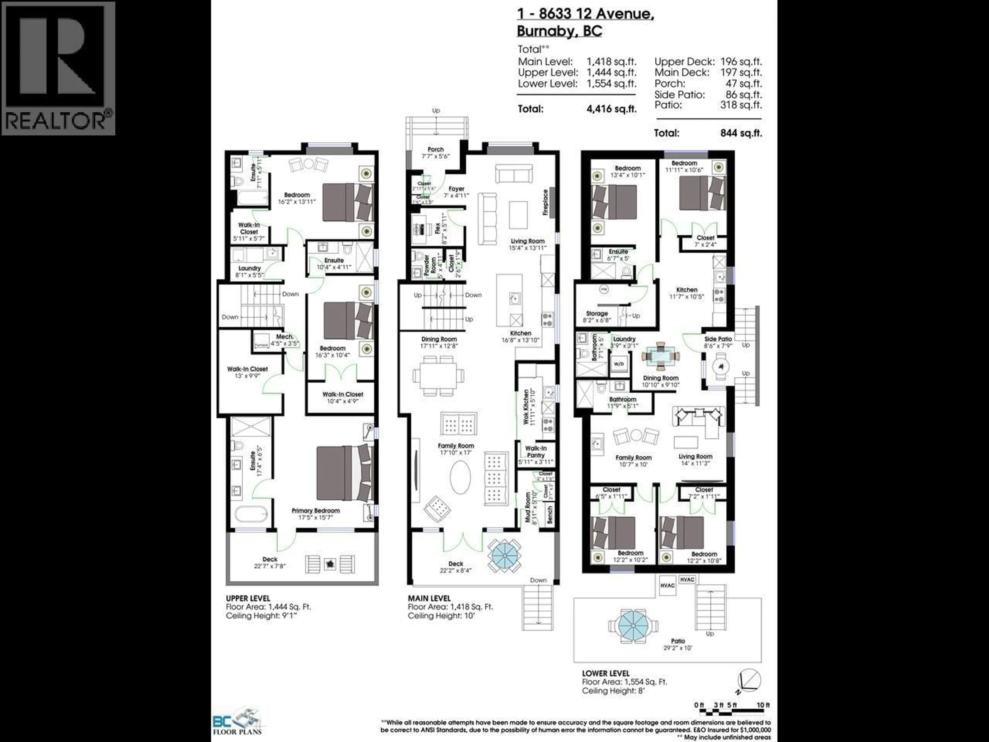 Floor plan for 1 - 8633 12TH AVENUE, Burnaby British Columbia V3N2M1