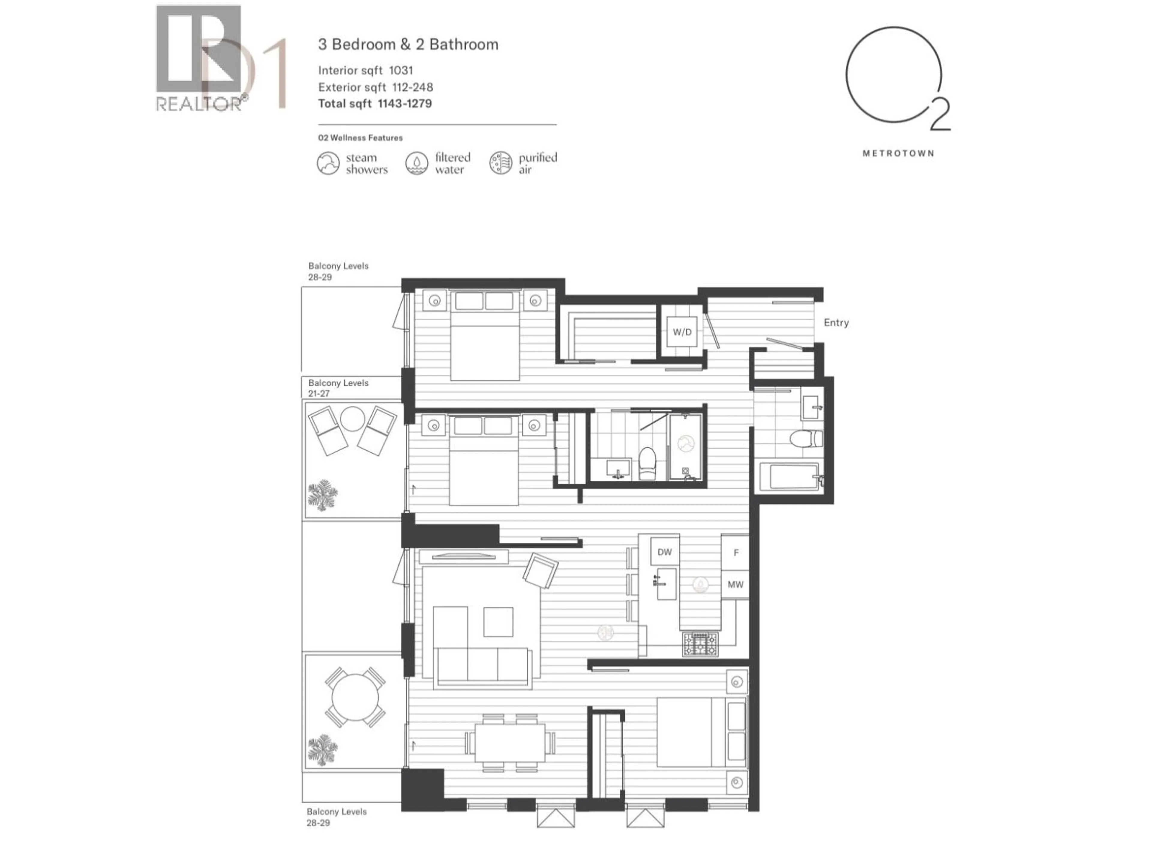 Floor plan for 1210 - 6608 SUSSEX AVENUE, Burnaby British Columbia V5H3B1